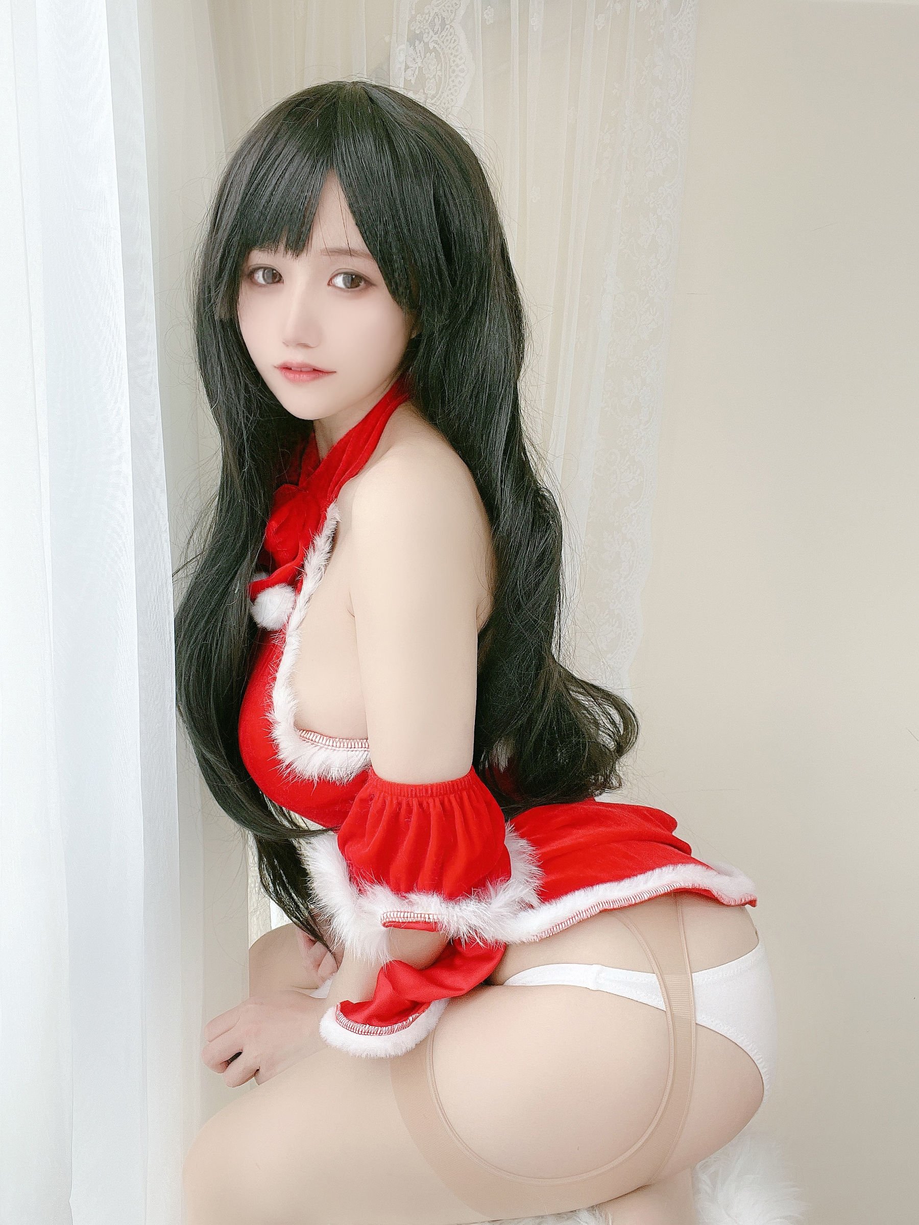 小倉千代w] 紅色聖誕禮物裙