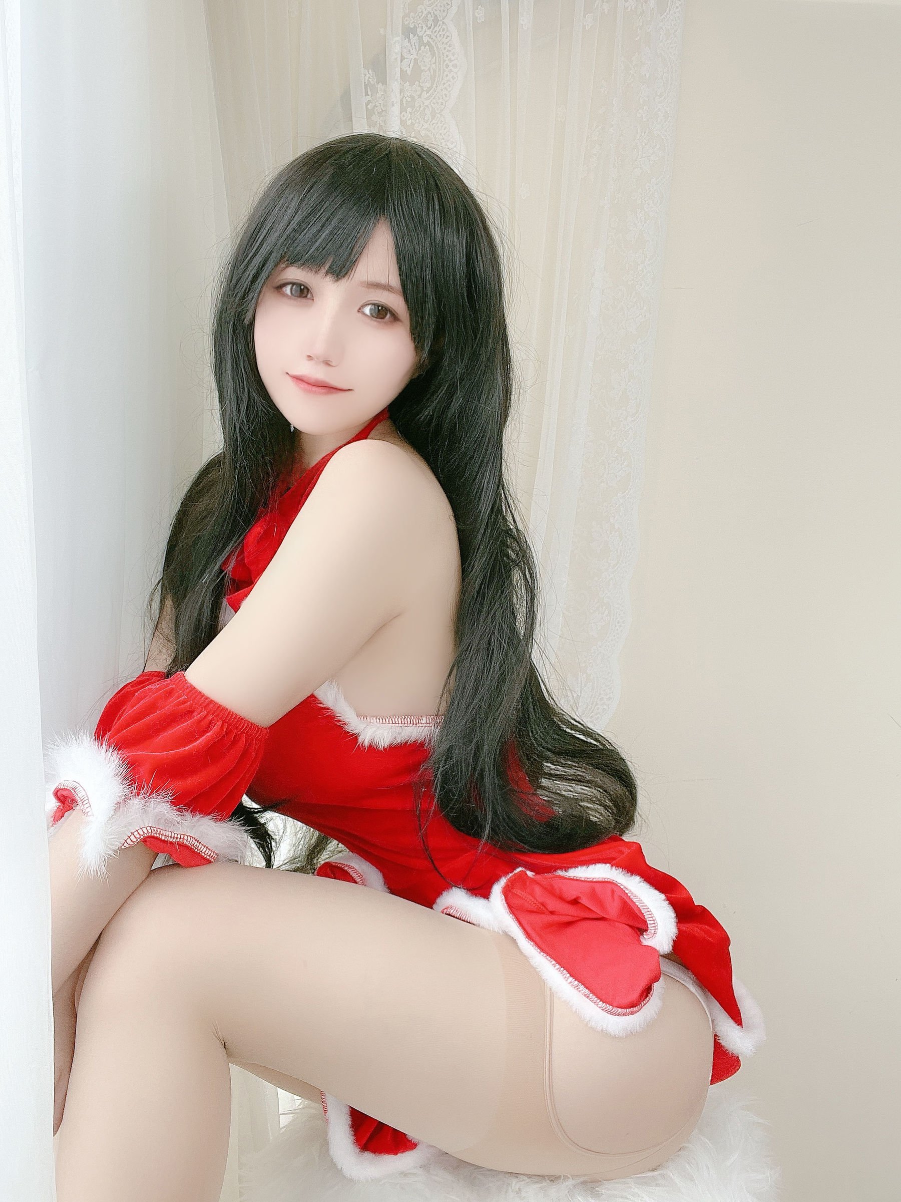 小倉千代w] 紅色聖誕禮物裙