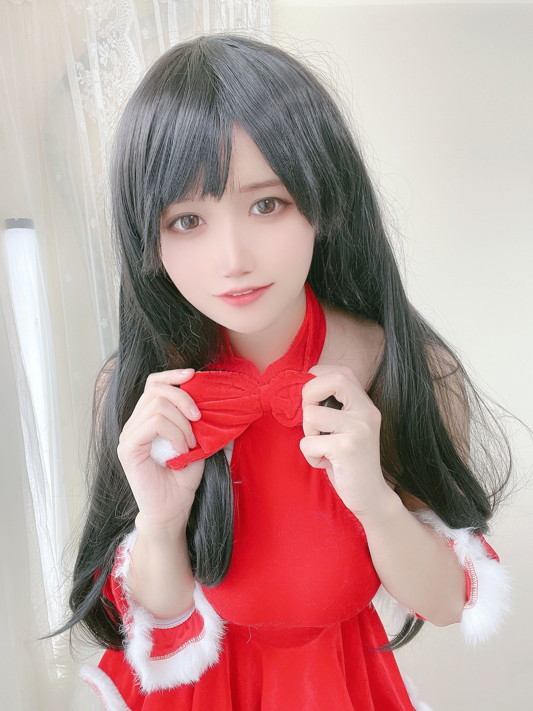 小倉千代w] 紅色聖誕禮物裙