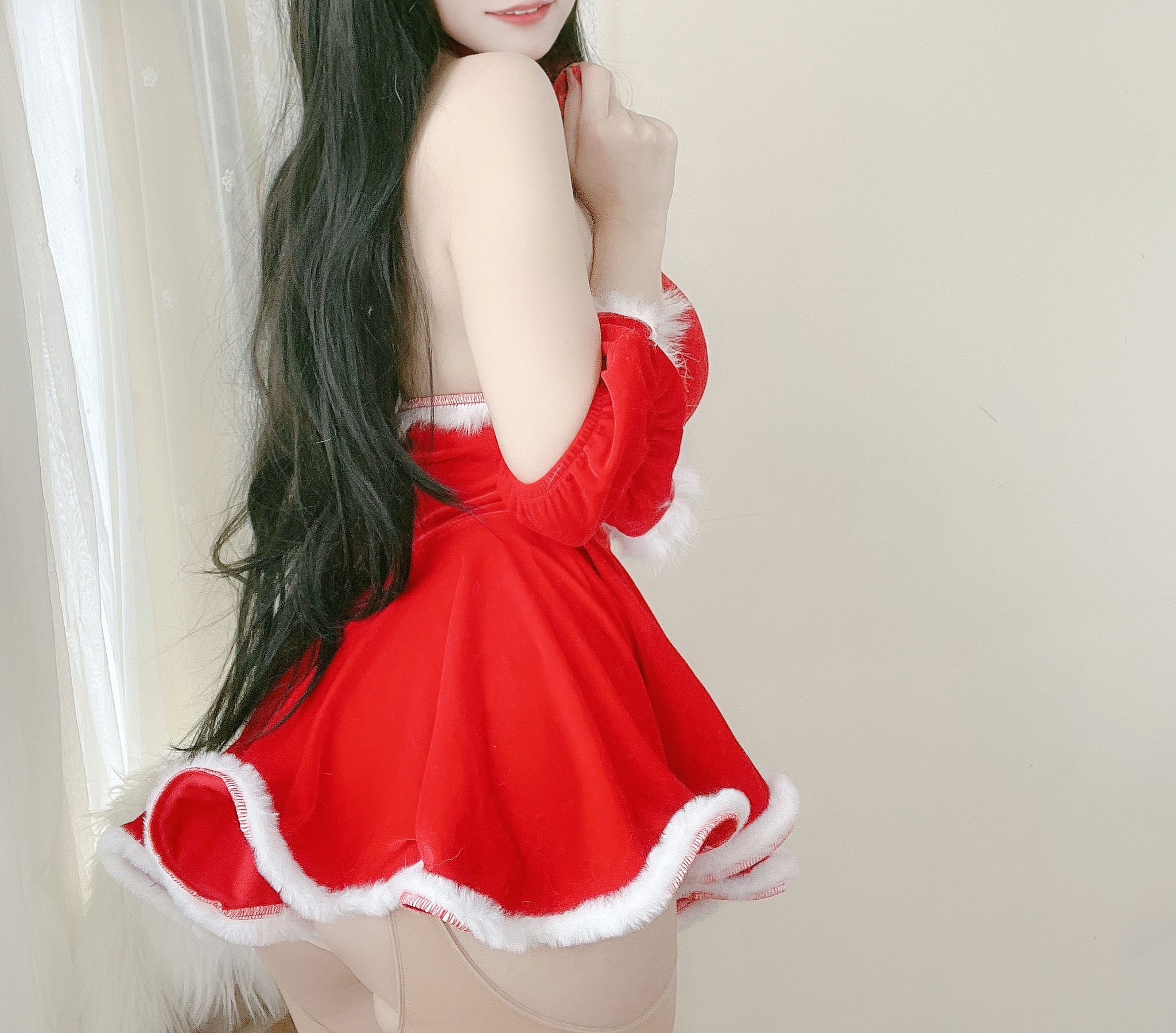 小倉千代w] 紅色聖誕禮物裙