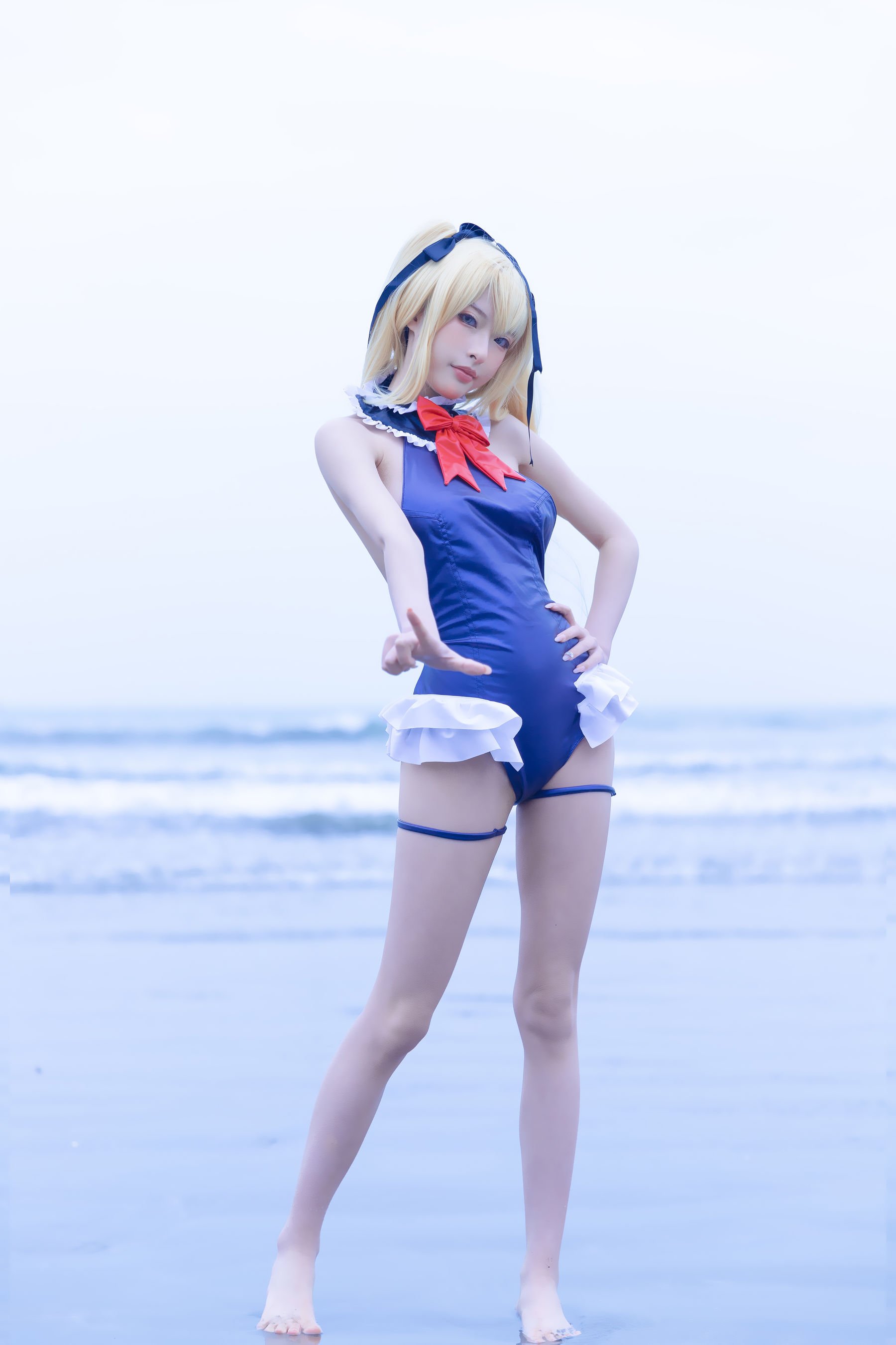 [清水由乃] 玛丽萝丝蓝色泳衣