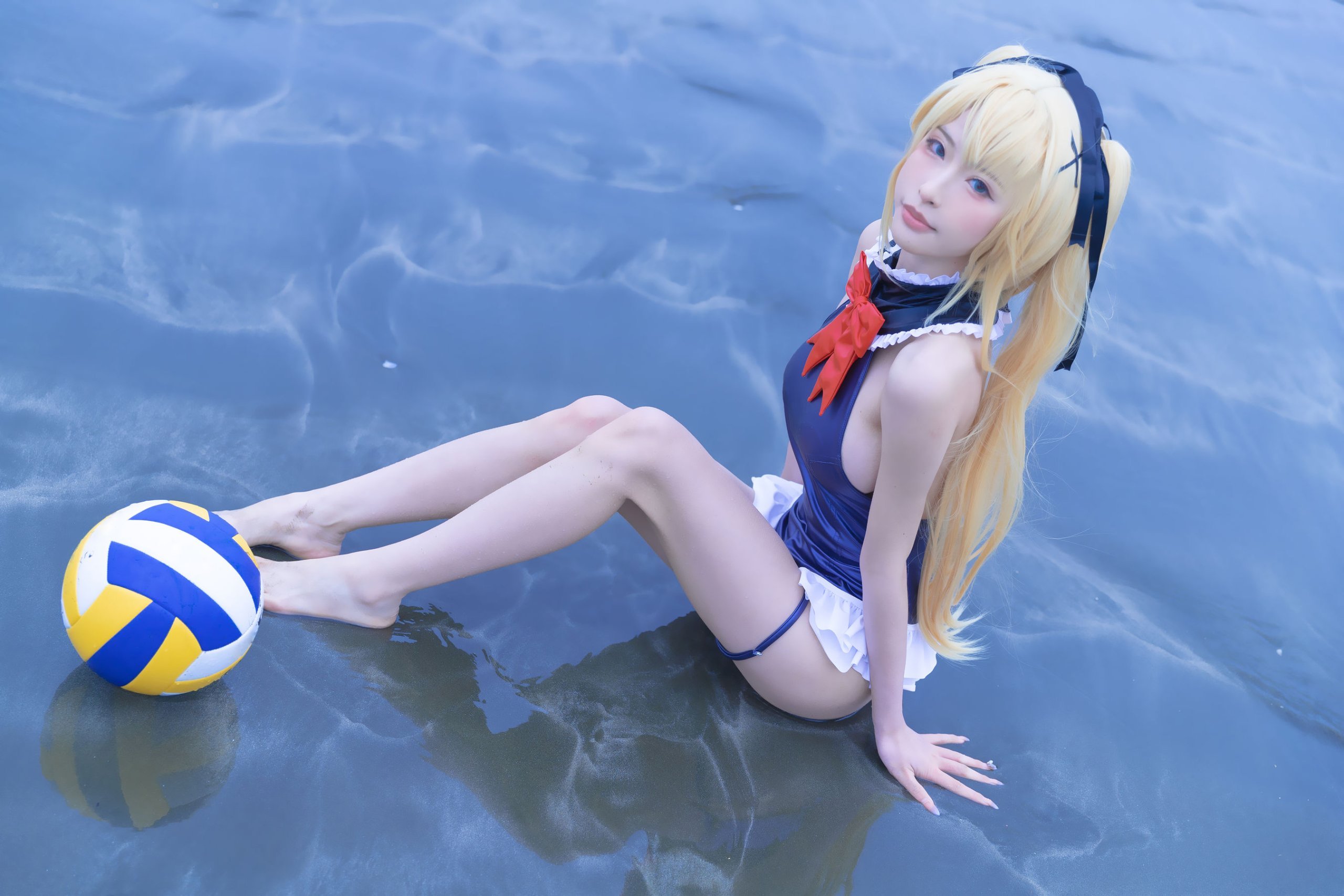 Shimizu Yuno Mary Rose bộ đồ bơi màu xanh