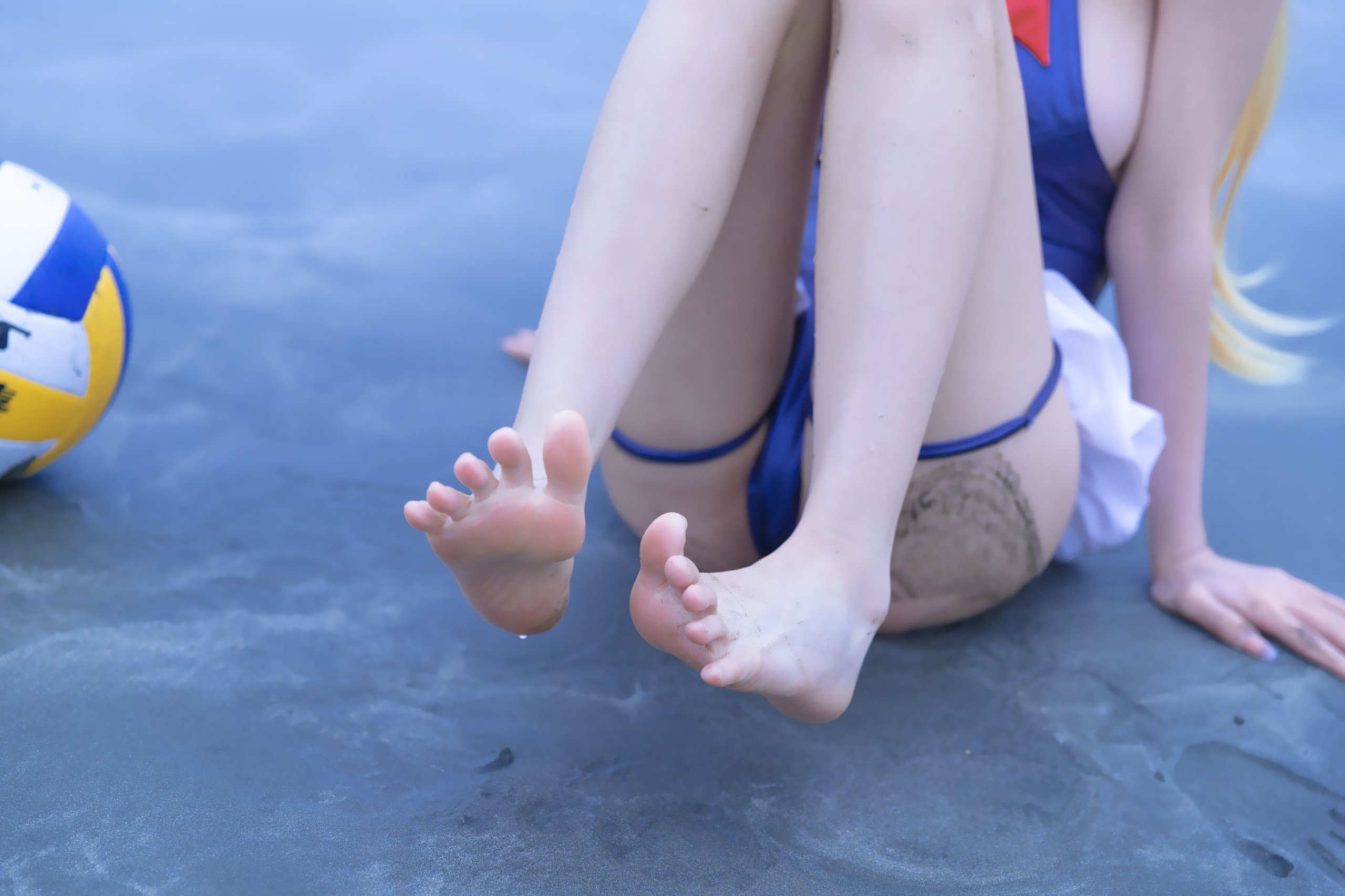 Shimizu Yuno Mary Rose bộ đồ bơi màu xanh