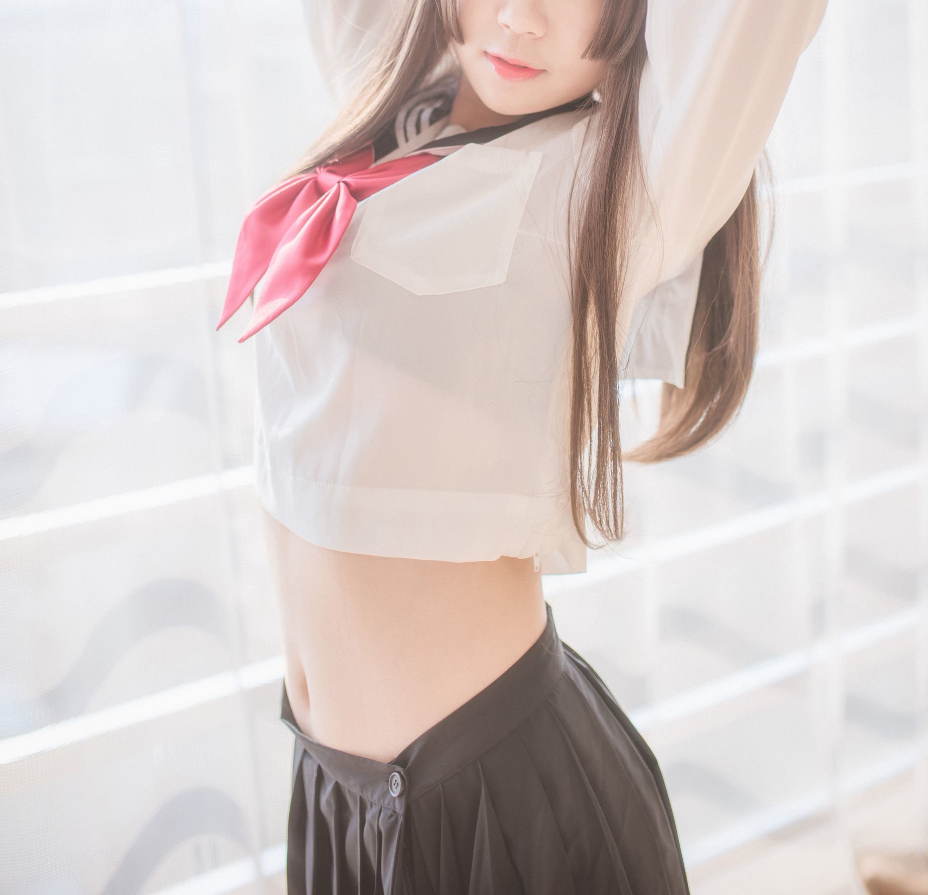 Hakkin Saki] Semi-Transparent Sailor Suit