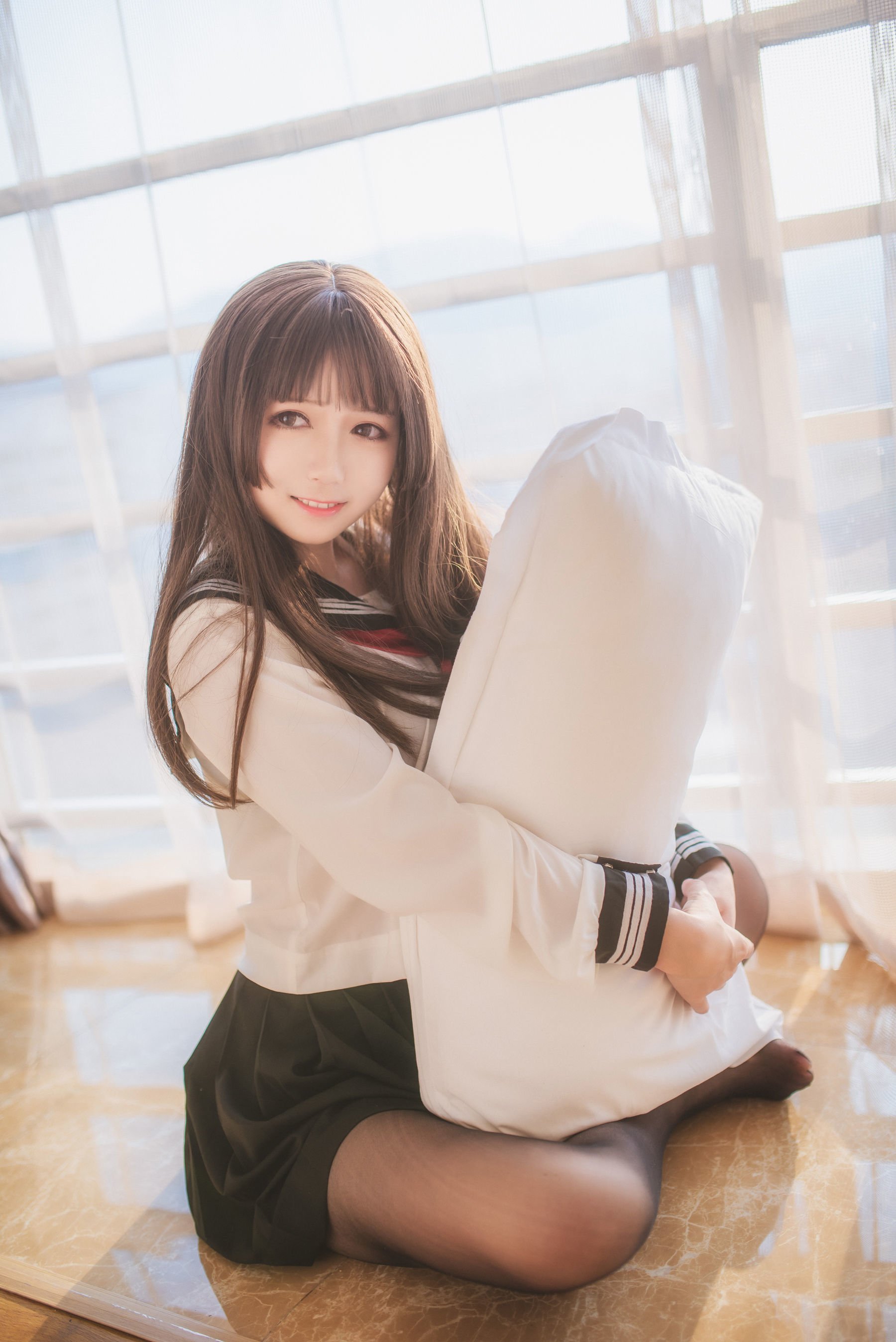 Hakkin Saki] Semi-Transparent Sailor Suit