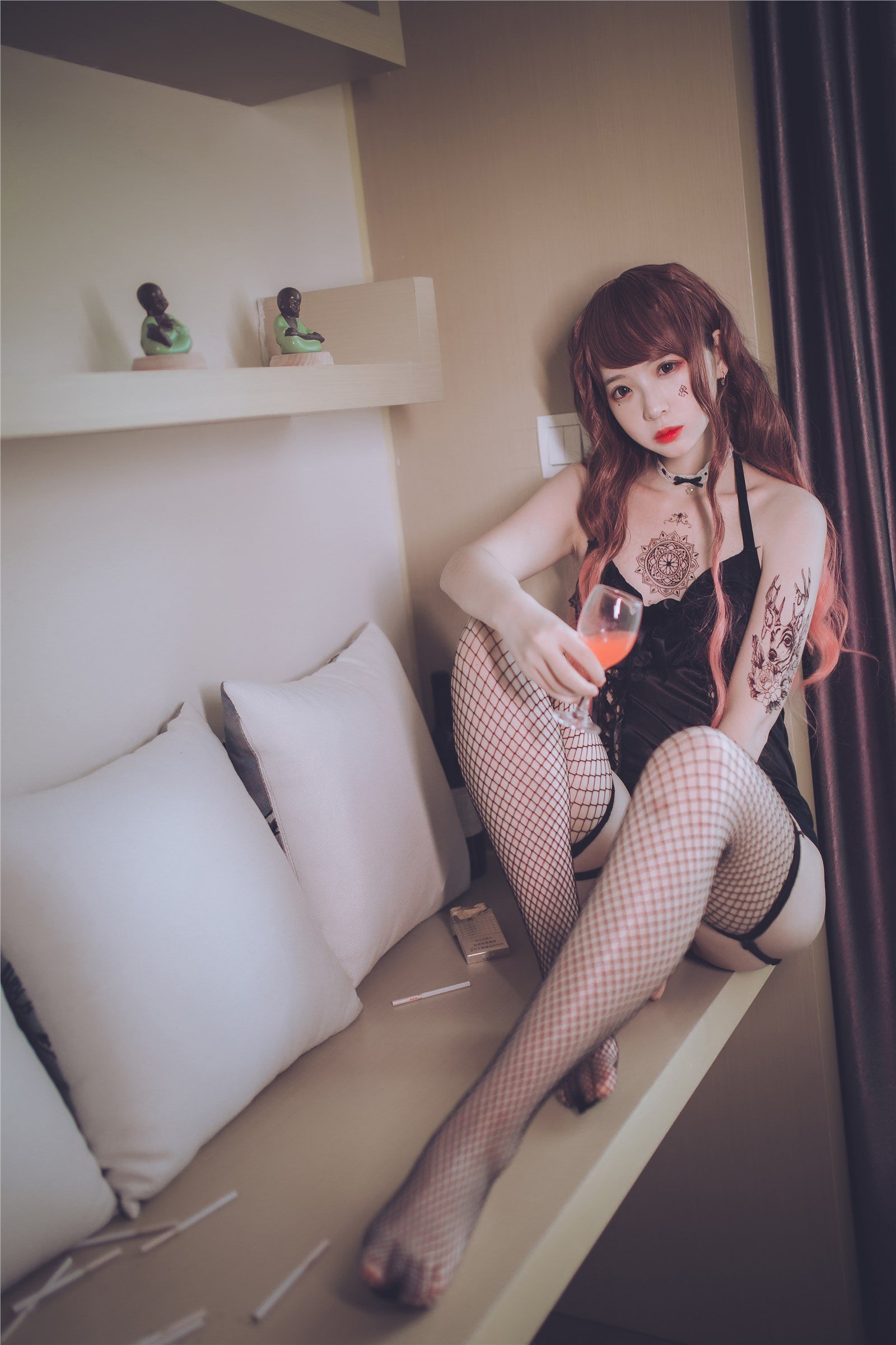 Feng Mao SS - Black Suspender Stockings