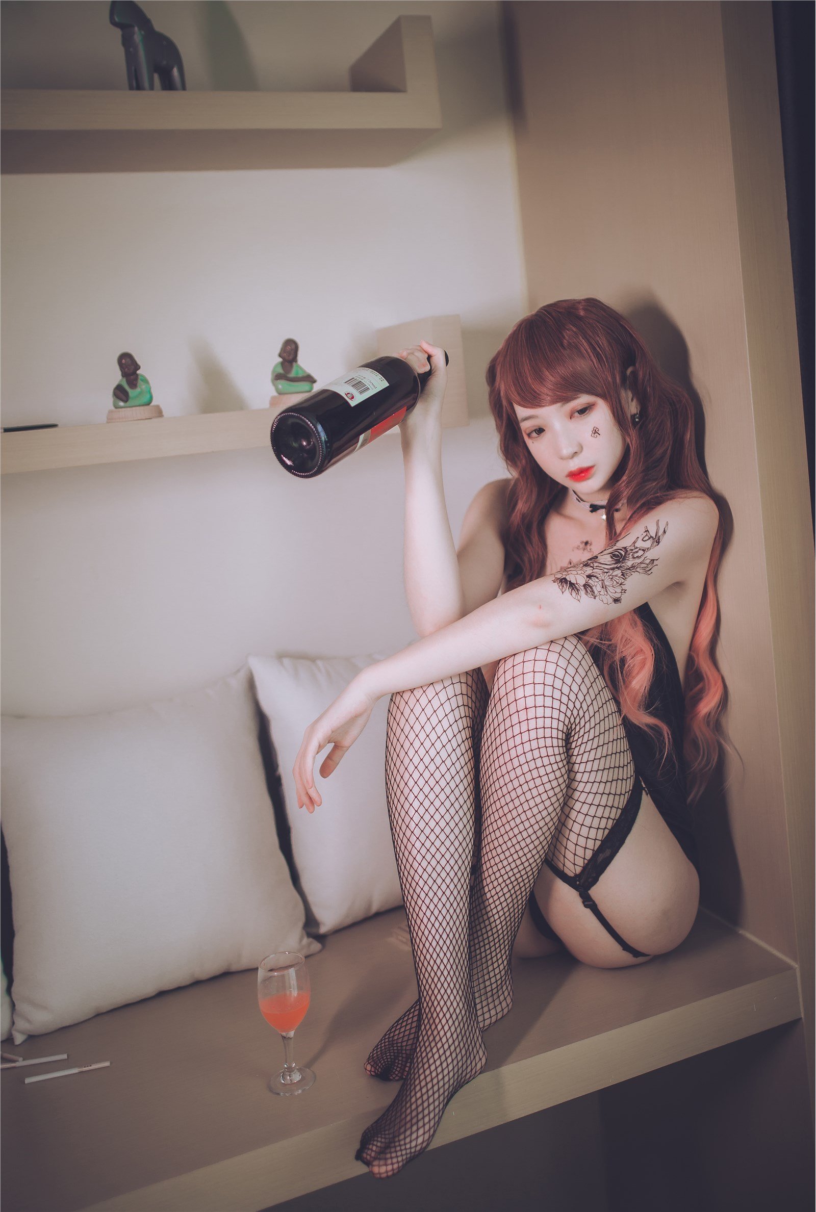 Feng Mao SS - Black Suspender Stockings