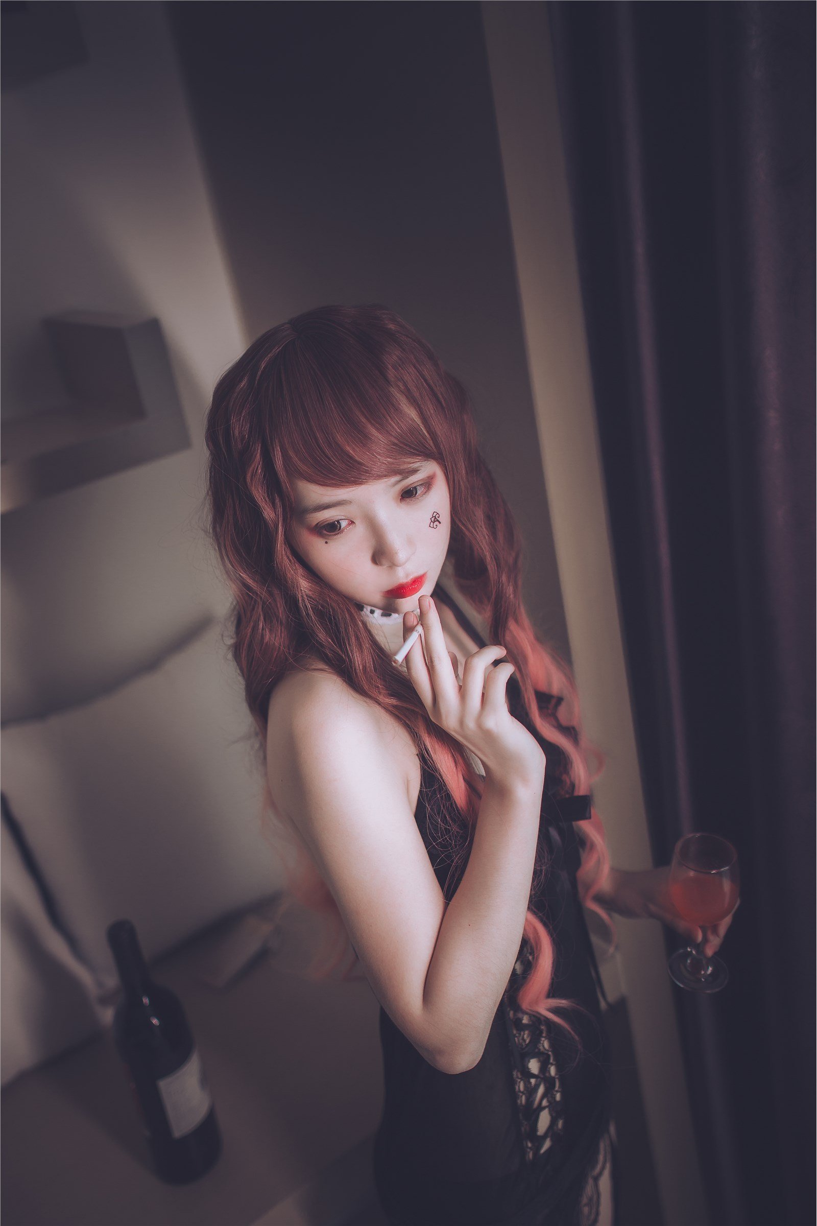 Feng Mao SS - Black Suspender Stockings