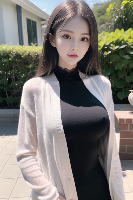 흰색 레이스 하이슬릿 타이트 바디수트嫩妹