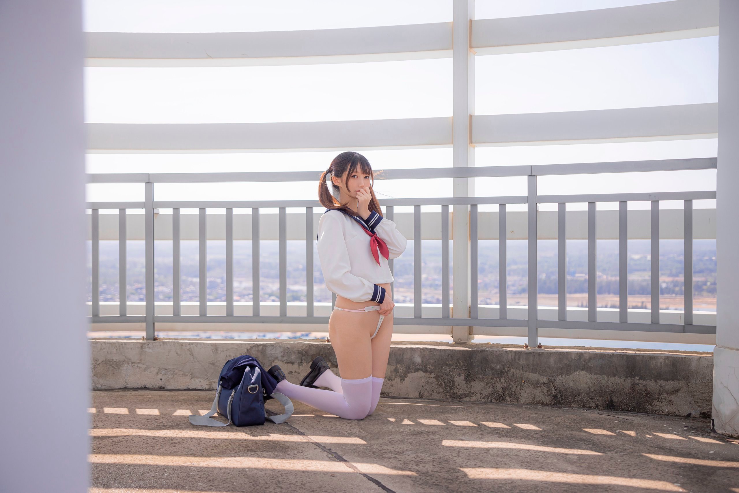 Nagisa魔物喵] การเปิดเผยบนดาดฟ้าของเจเคจัง