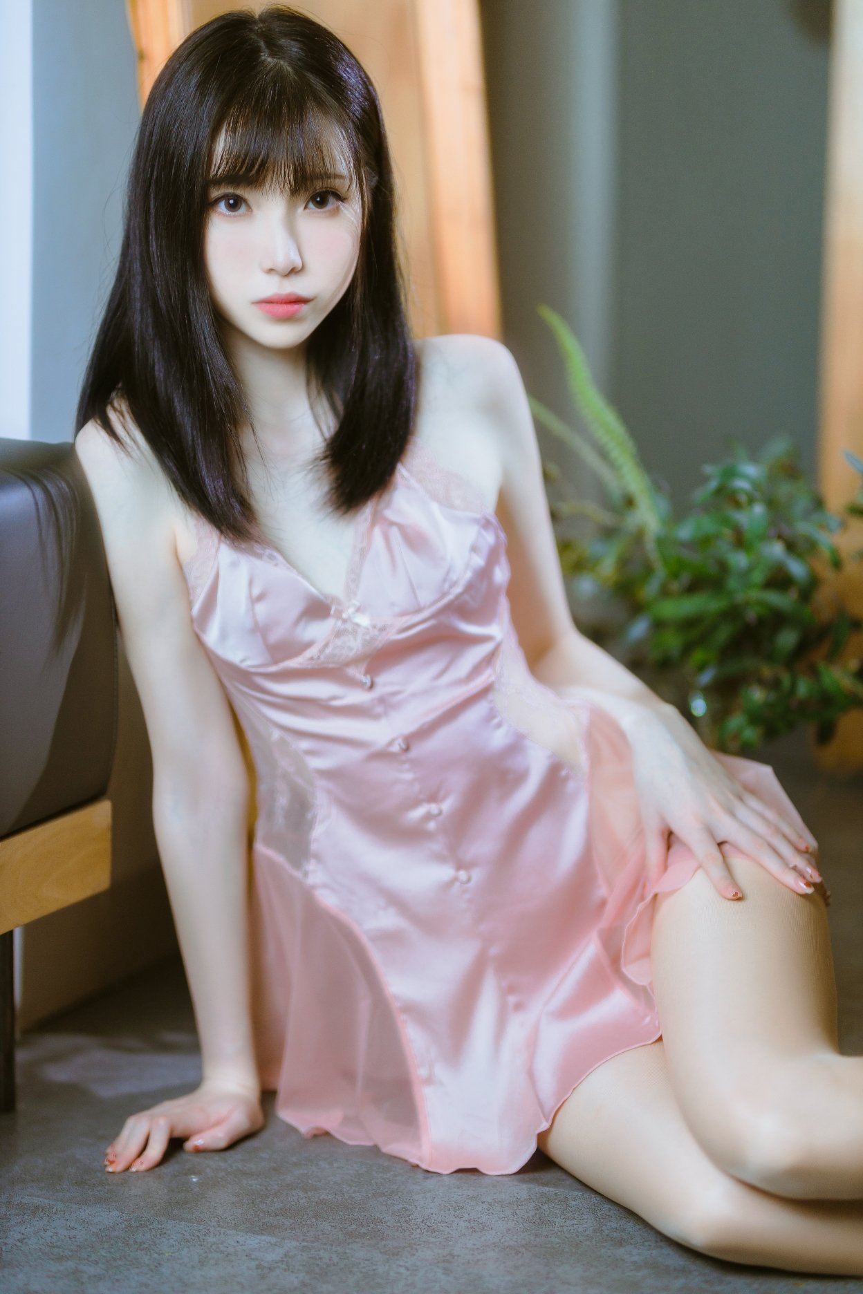 Xu Lan LAN Semi-Transparent Pink Gauze