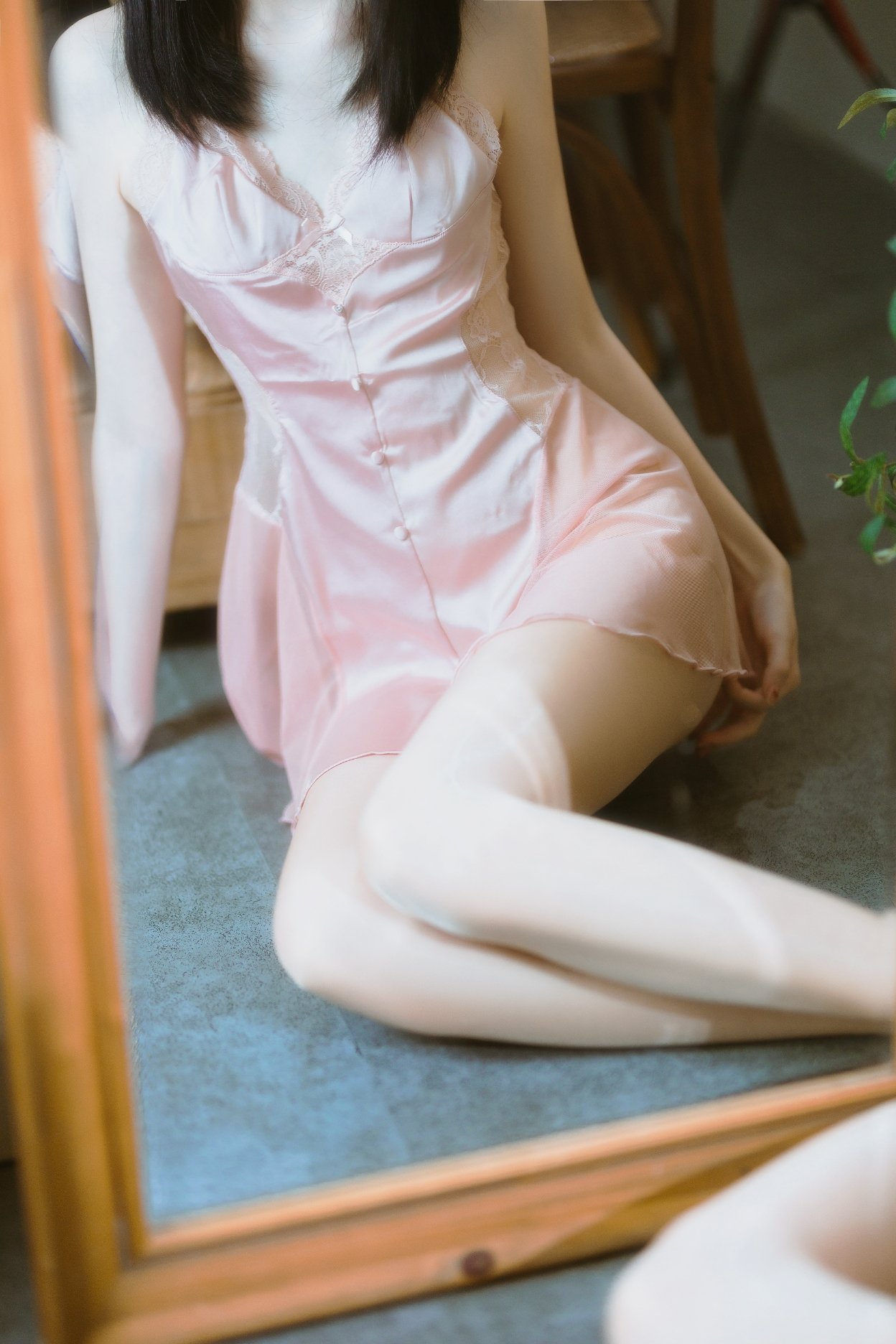Xu Lan LAN Semi-Transparent Pink Gauze