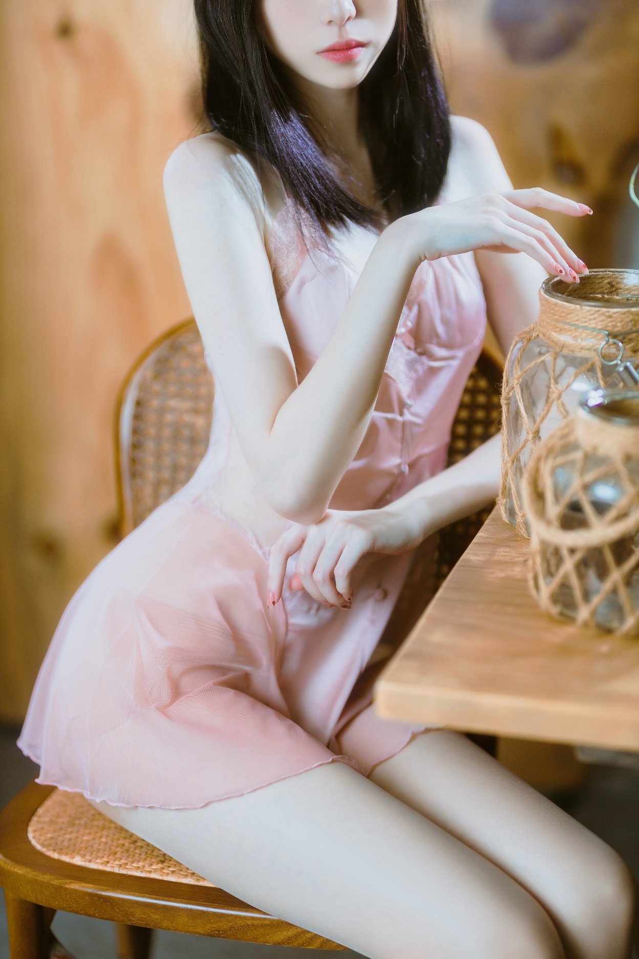 許嵐蘭 半透粉紗