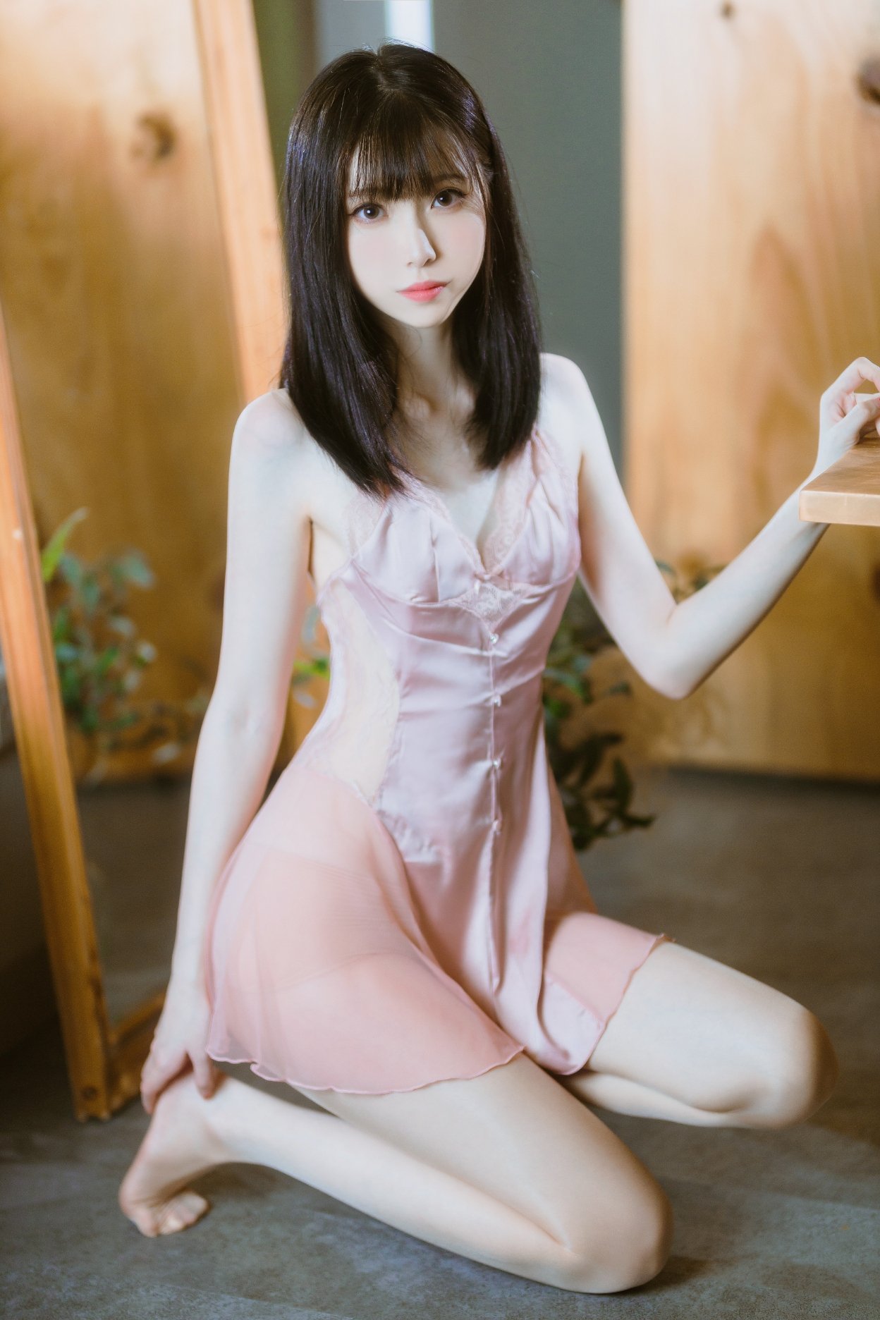 許嵐蘭 半透粉紗