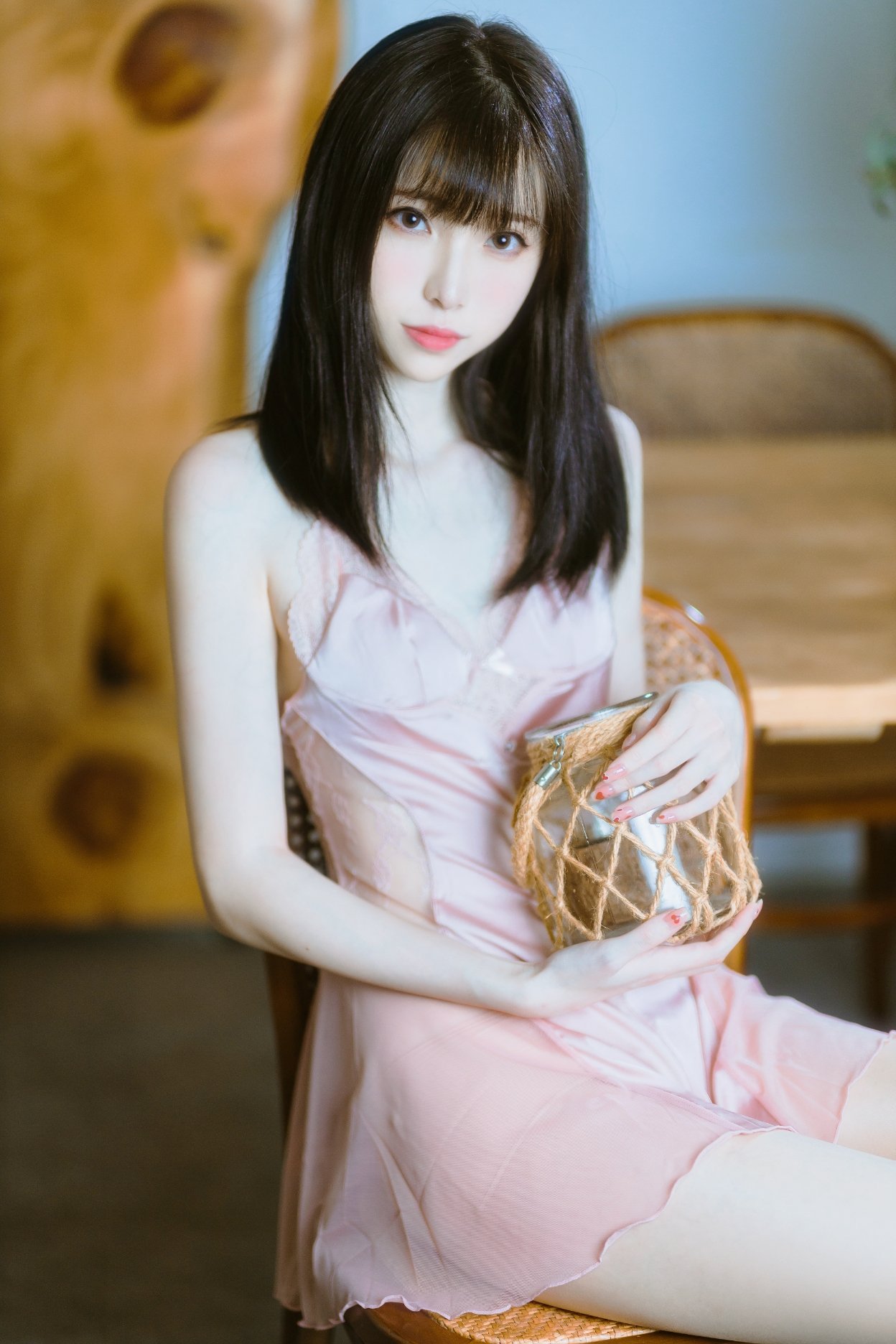許嵐蘭 半透粉紗