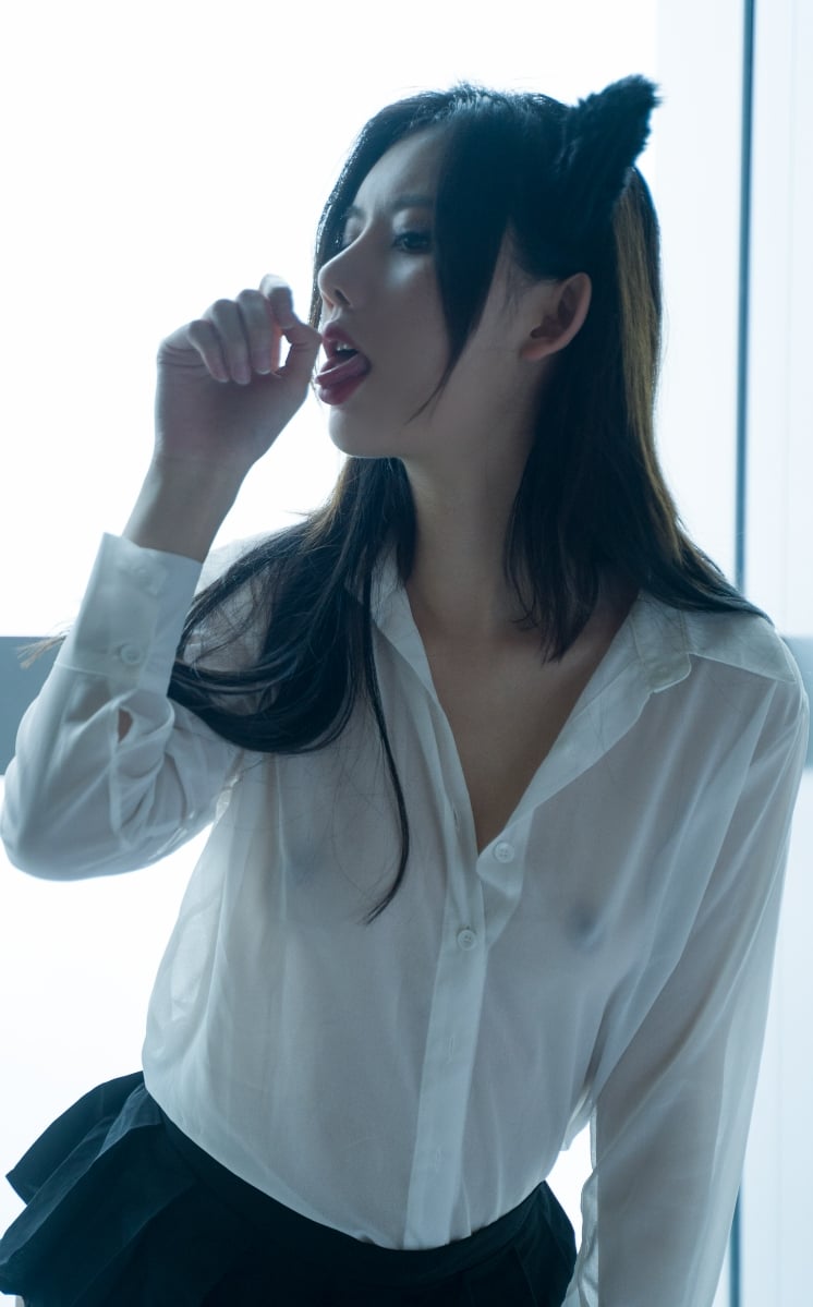 Bo anh cosplay A Zhu cat girl anal plug