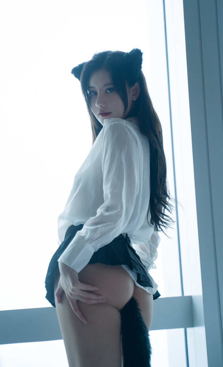 Bo anh cosplay A Zhu cat girl anal plug