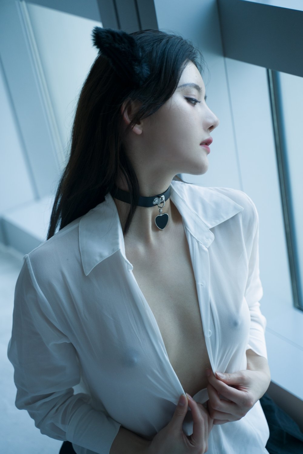 A Zhu '애널 플러그 캣걸' 코스프레 화보