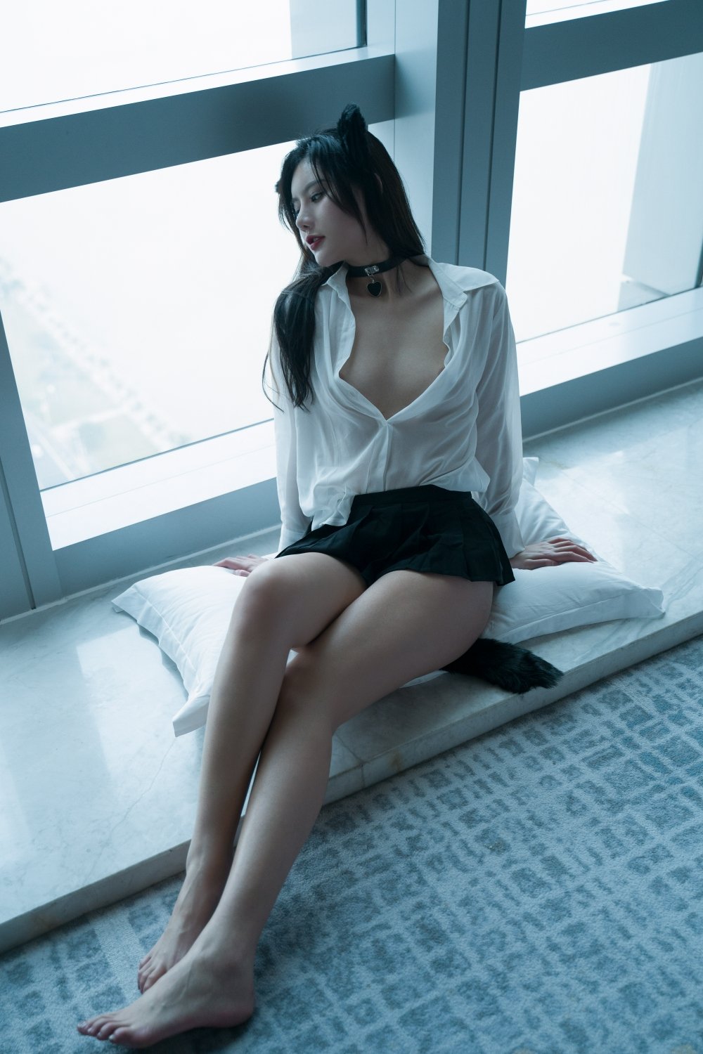 A Zhu '애널 플러그 캣걸' 코스프레 화보