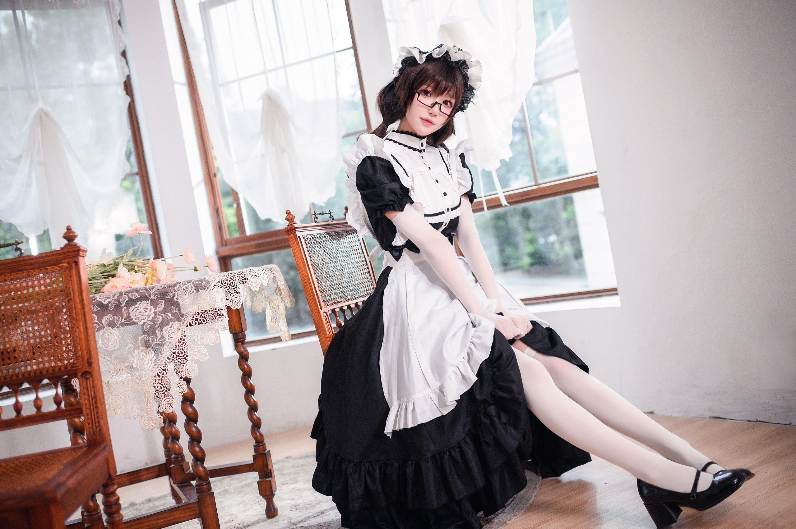 アバオも兎娘 - 伝統的な長いスカートのメイド