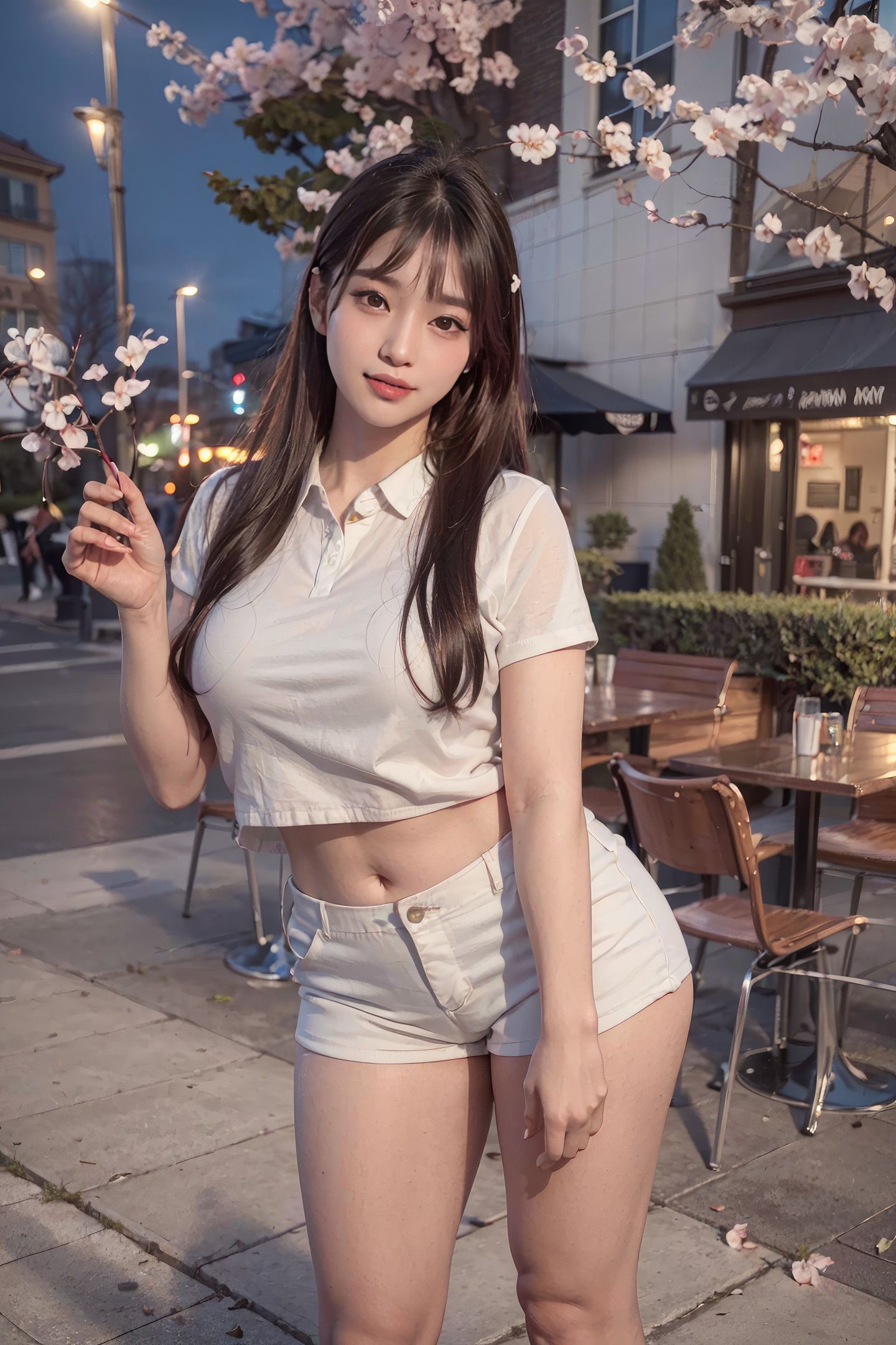 悠閒的日系櫻花嫩妹