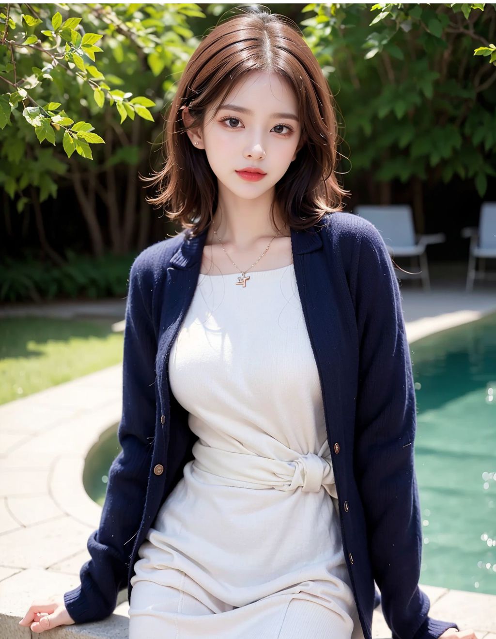 단발 데님 핫팬츠 미소녀