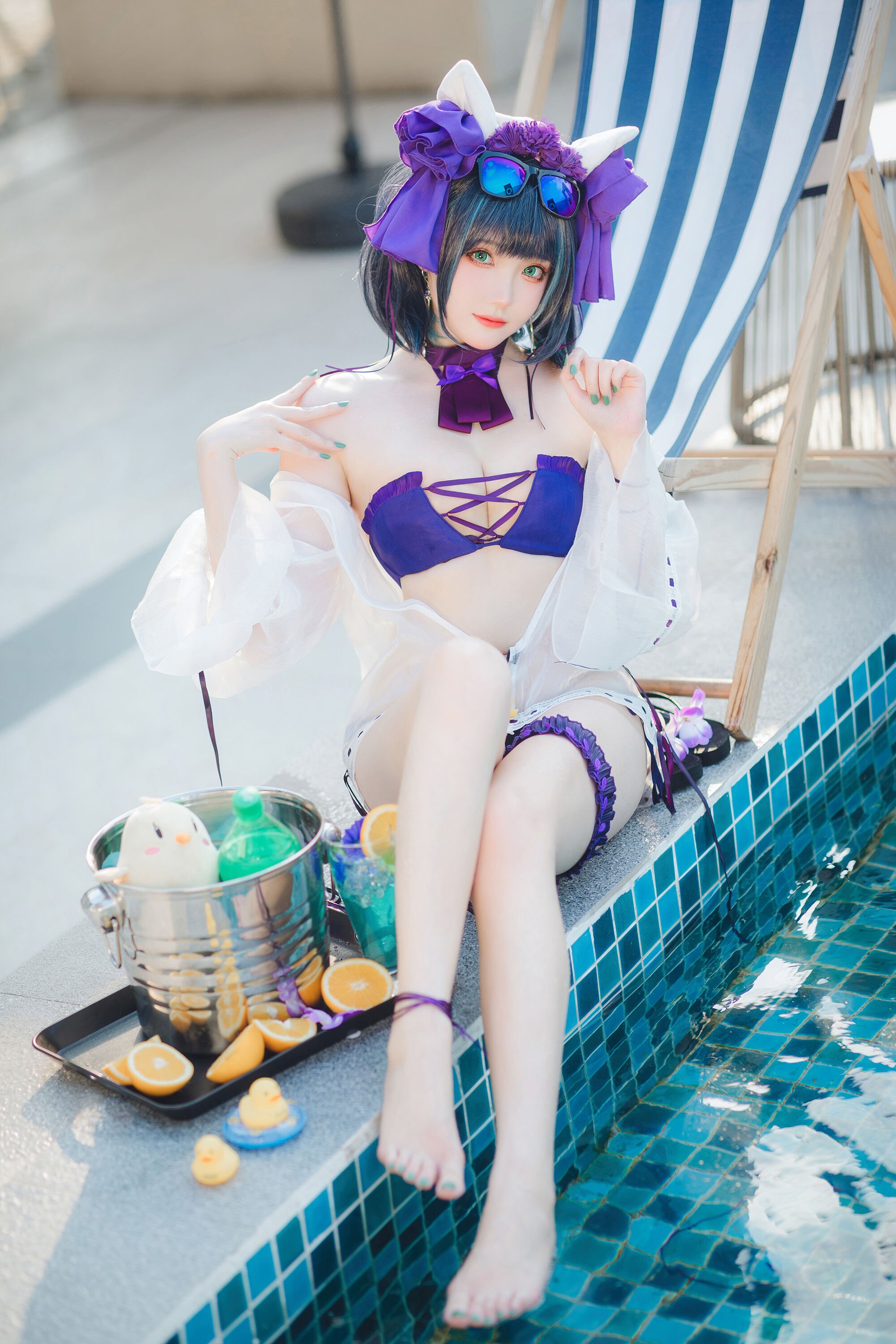 瓜希酱 - 柴郡泳装 [32P]