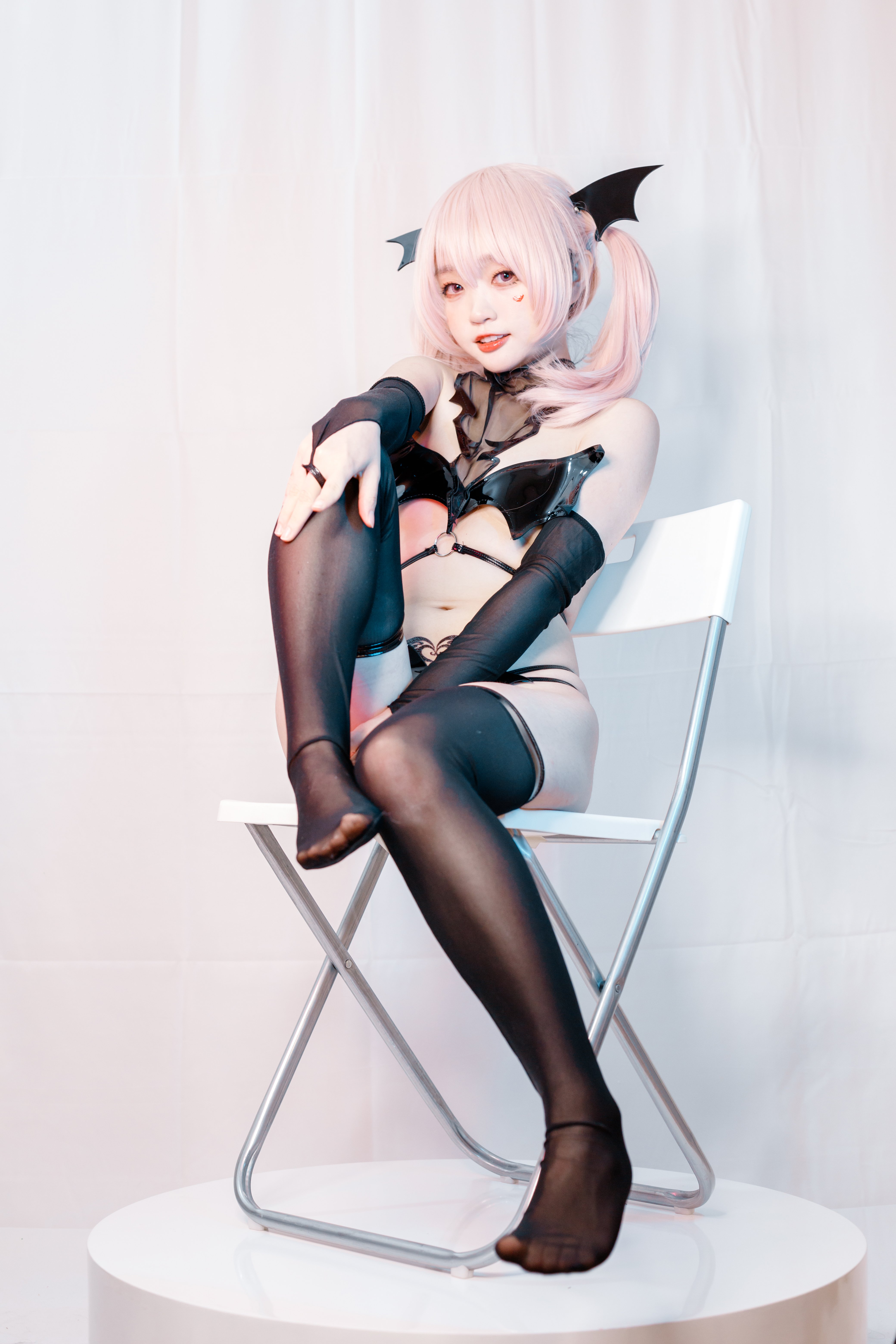Kanzawa Eiri No.006 Halloween Pink-Haired Devil Cosplay 41P