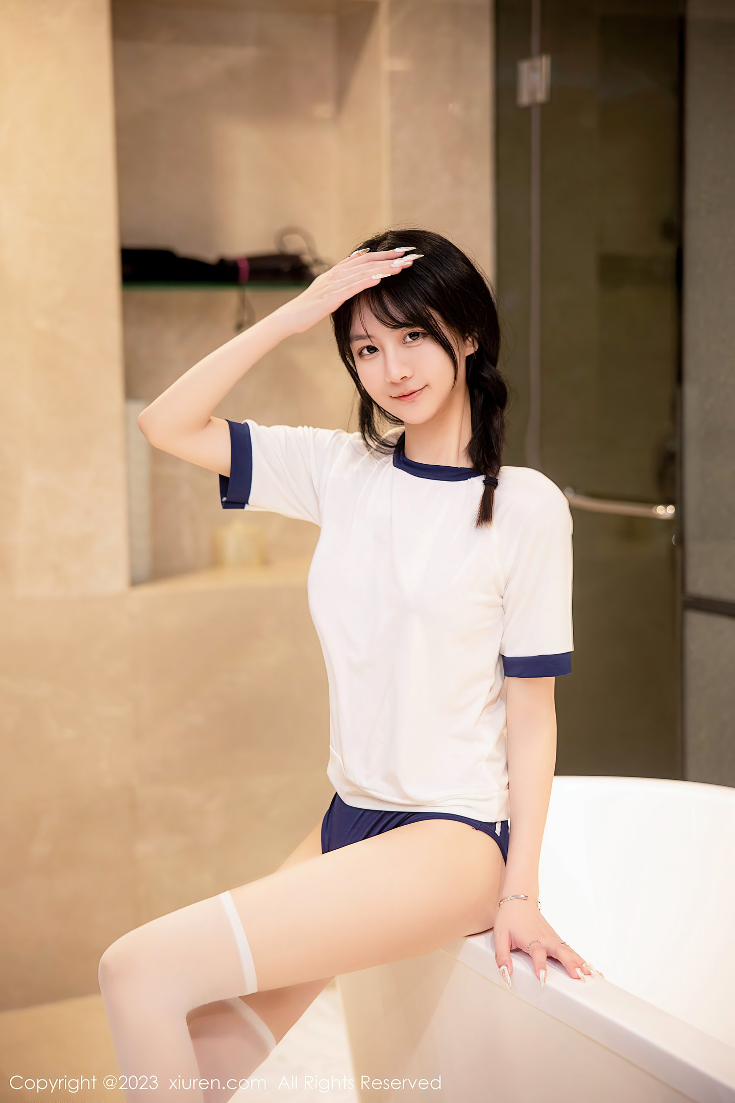 XiuRen秀人網] 2023.03.21 No.6447 謝小蒽 學校女孩