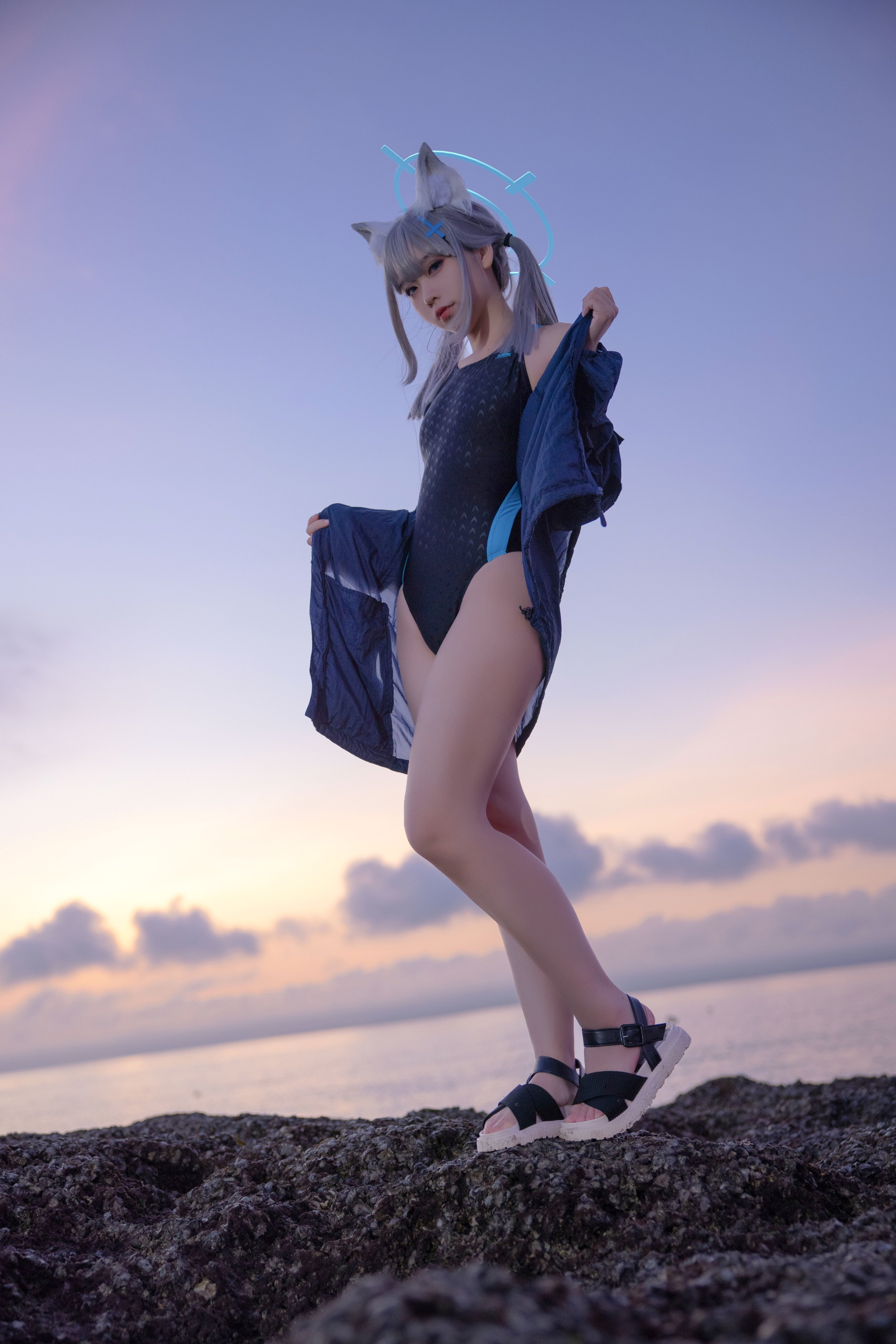 G44 Không Bị Thương Vol.075 Blue Archive Sa Lang Bạch Tử Đồ Bơi