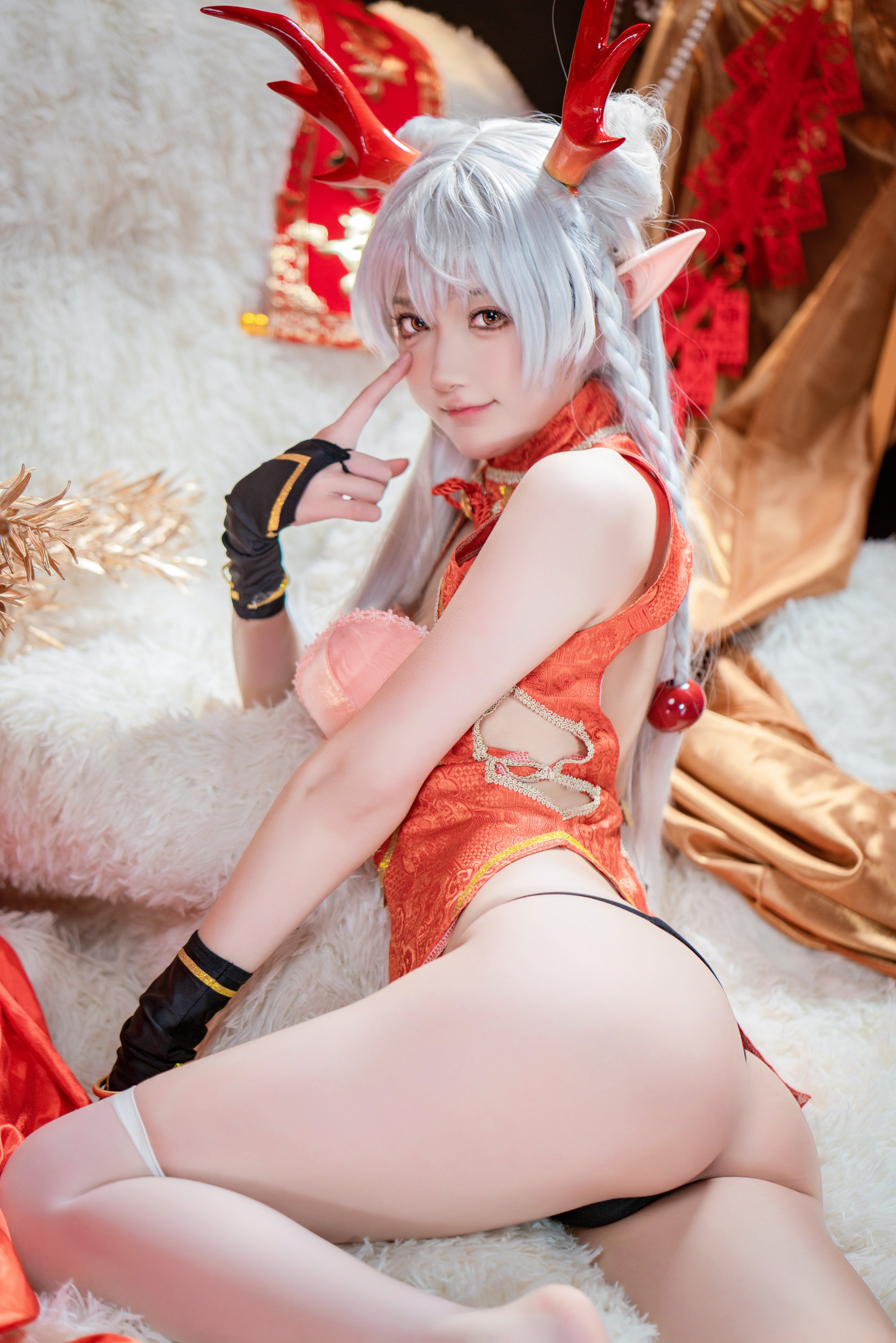 A Bao is also a Bunny Girl] New Year Greeting Picture: Long Mei