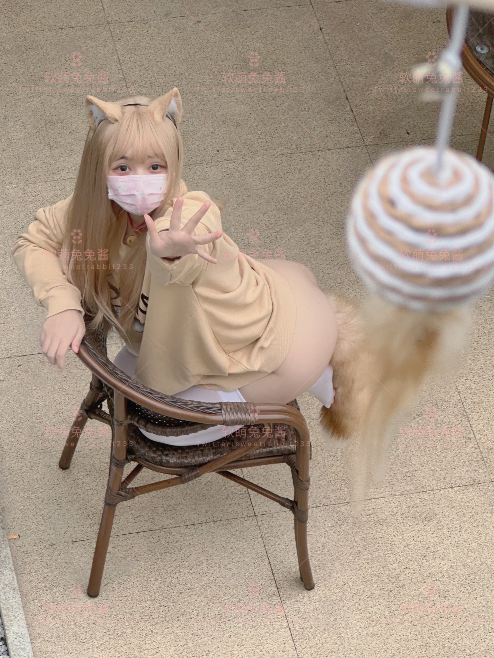 Soft Cute Bunny Chan Cat Lovers Photo Set