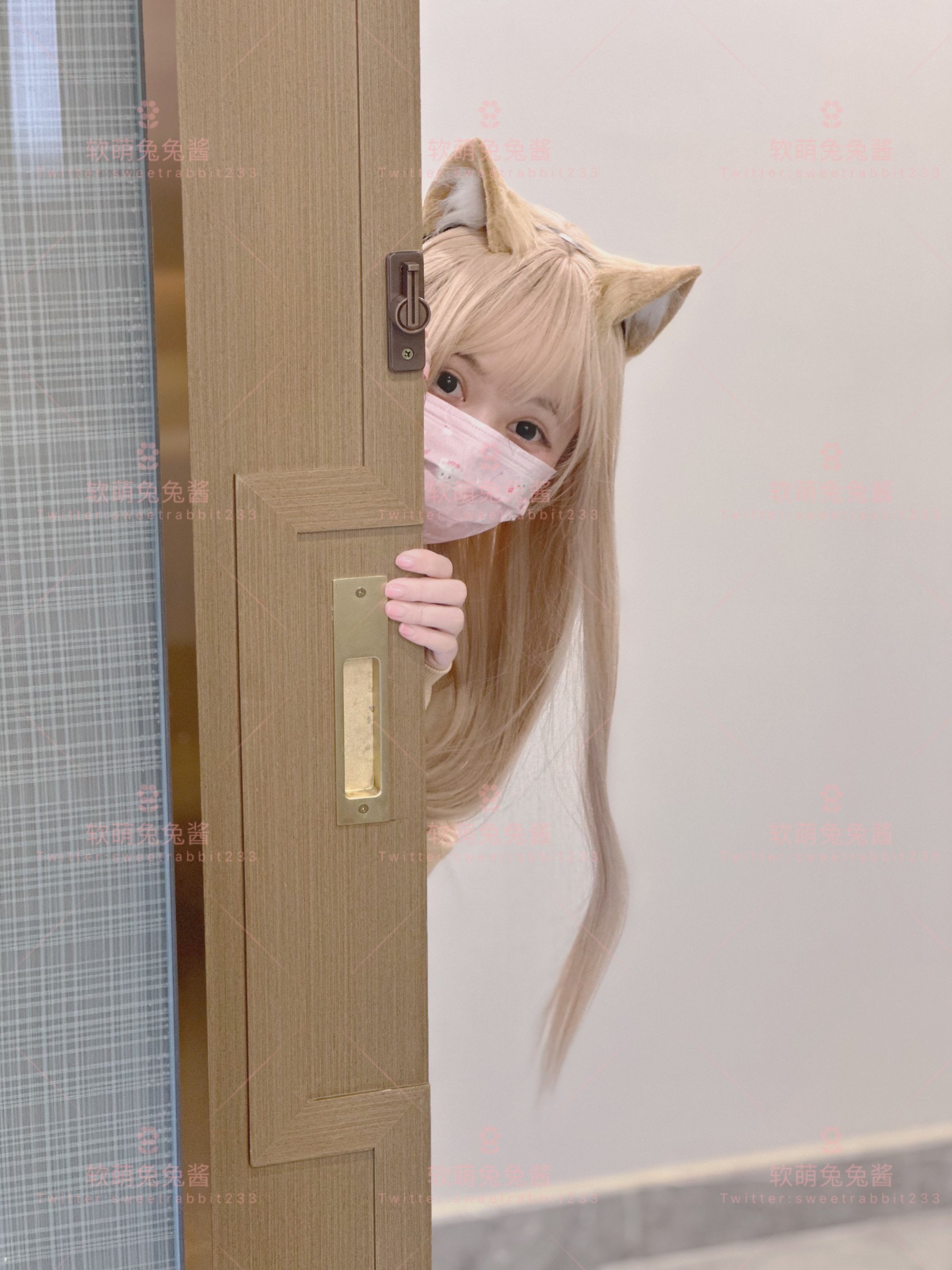 Soft Cute Bunny Chan Cat Lovers Photo Set