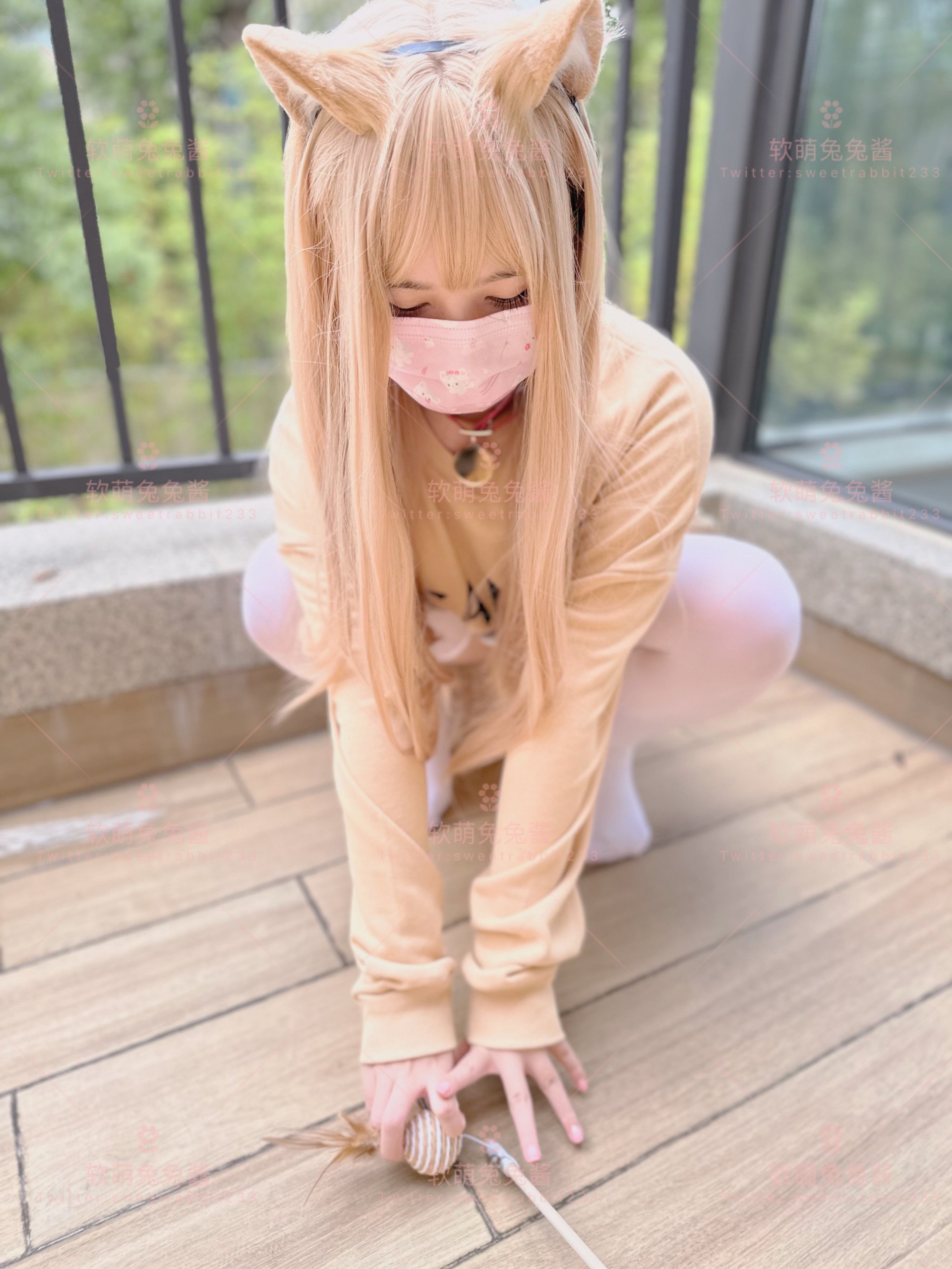 Soft Cute Bunny Chan Cat Lovers Photo Set