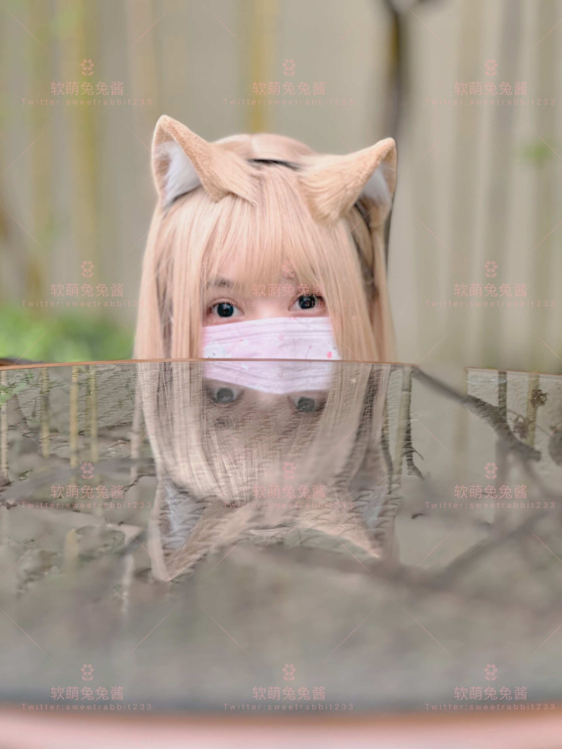 Soft Cute Bunny Chan Cat Lovers Photo Set