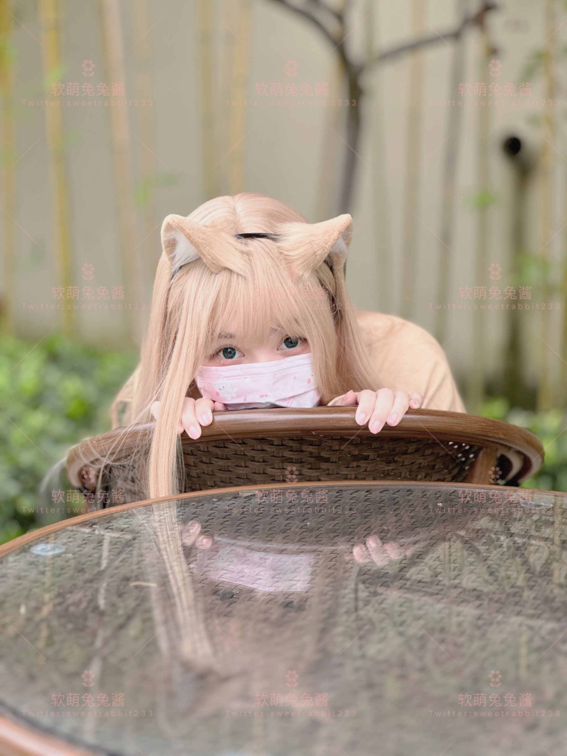 Soft Cute Bunny Chan Cat Lovers Photo Set