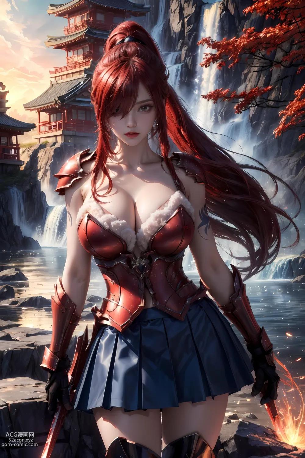Anime Girl ] 【kuzan】 Fairy Tail - Erza (Moonlit Jade Terrace) 60