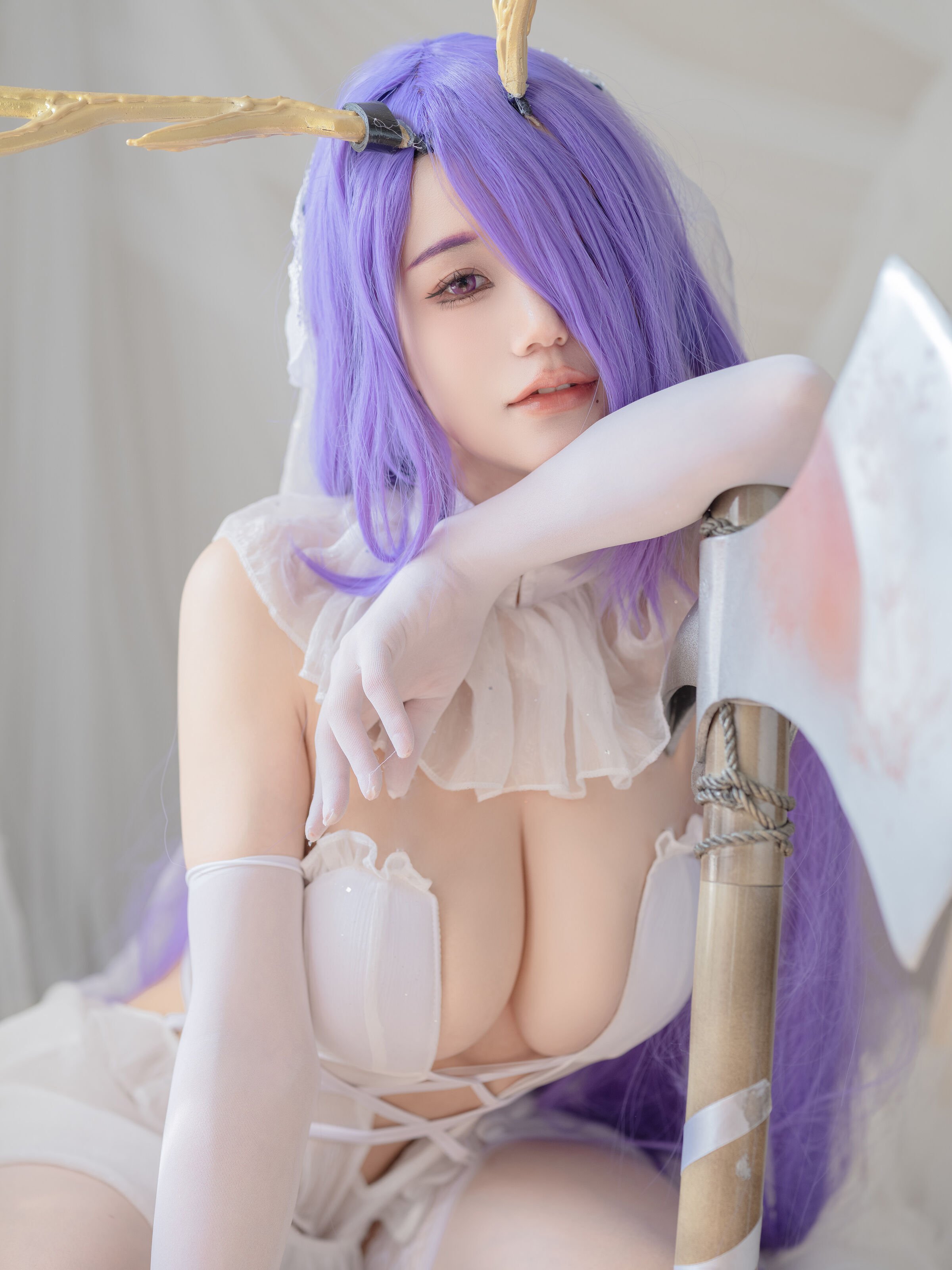 小仓千代w 金鹿 婚纱 AZURLANE