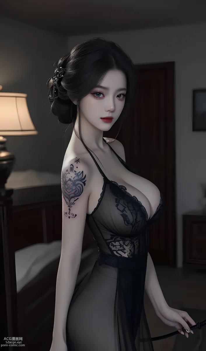動漫女孩] [唯美] 夜魅 – AI繪畫高品質古風圖集