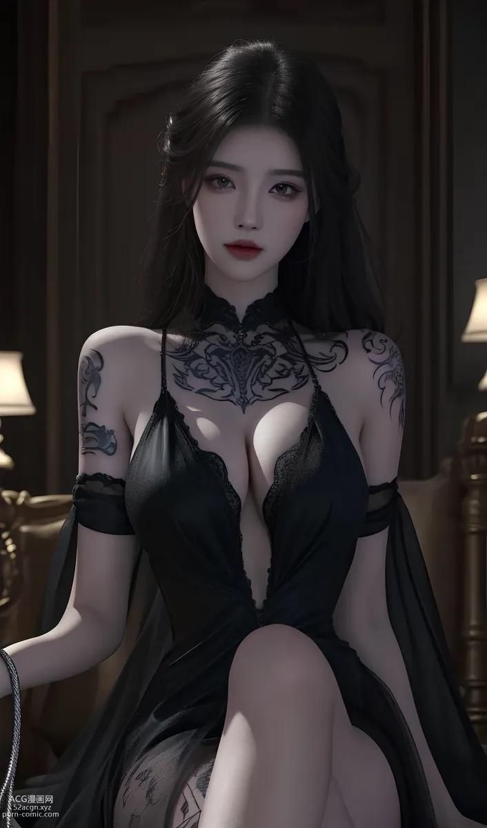 動漫女孩] [唯美] 夜魅 – AI繪畫高品質古風圖集