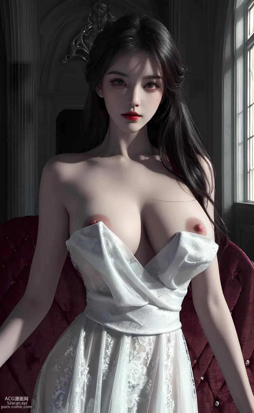 [ Anime Girl ] [唯美] 白色情趣蕾丝薄纱 – Ai绘画高质量古风图集