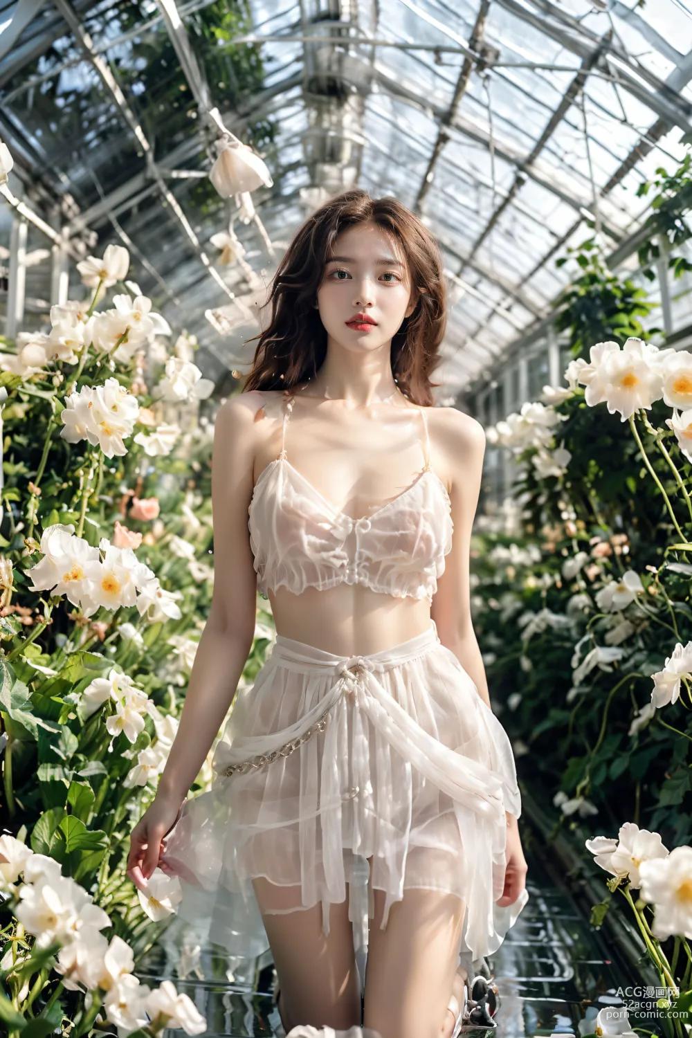Anime Girl] [Aesthetic] Ai Original: The Beautiful Lady at the Flower Market Photo Series Part 1