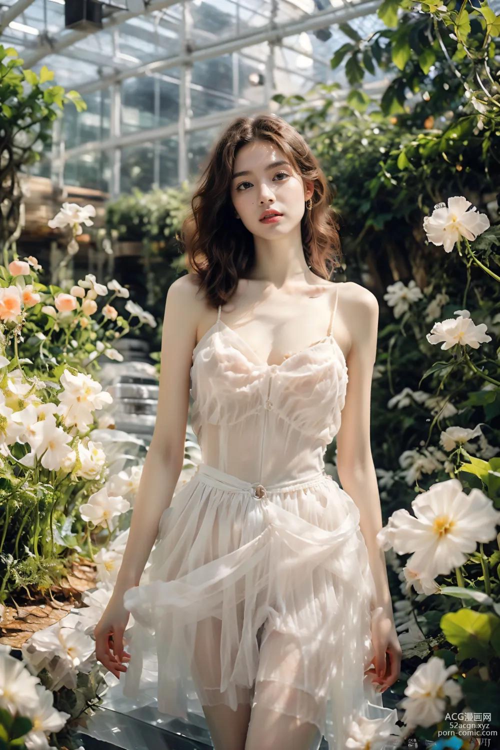 애니메 걸] [위미] AI 원작 화훼 시장의 예쁜 아가씨 사진 시리즈