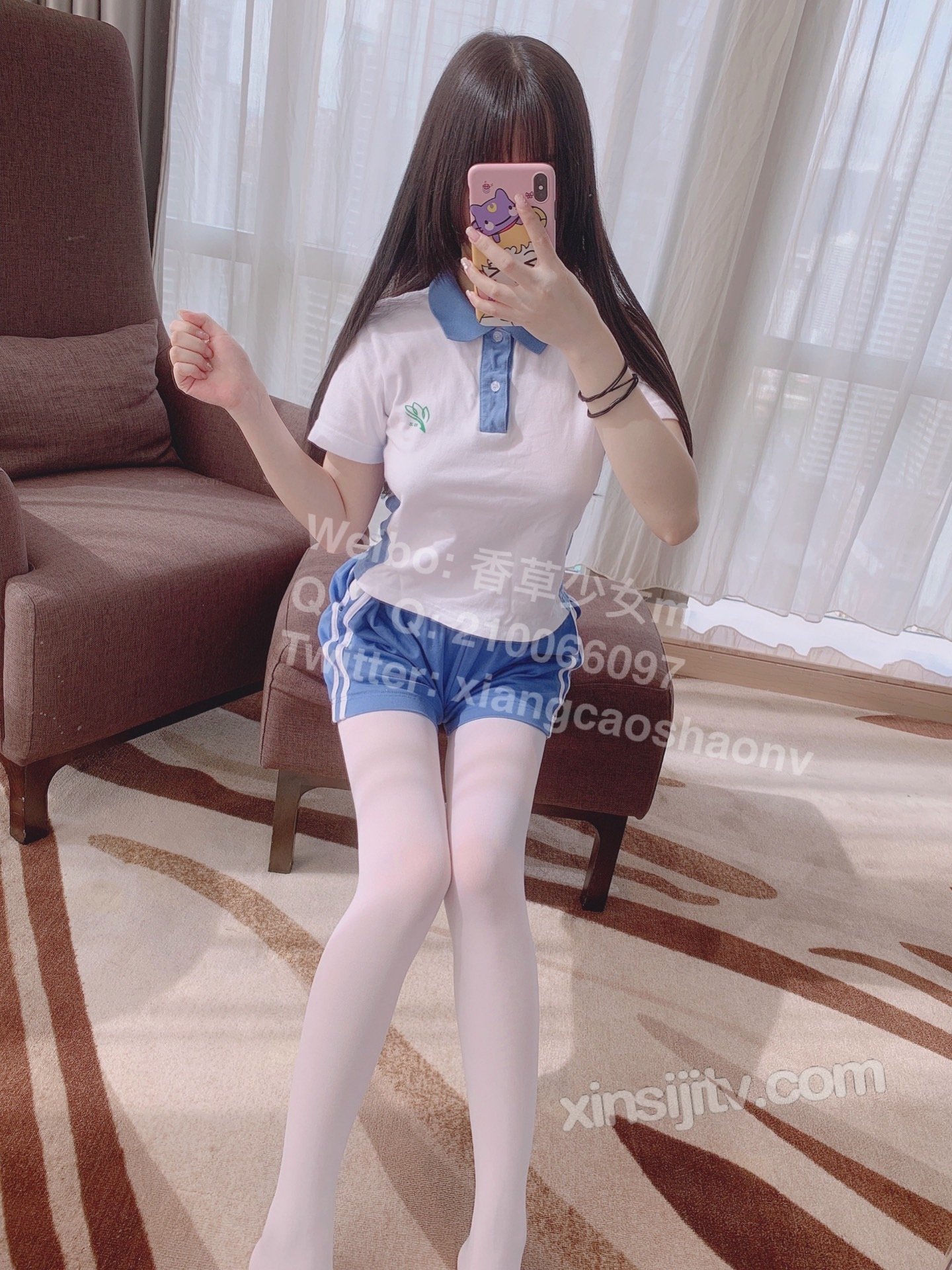 香草少女m(九尾狐狸m) - 校服白丝