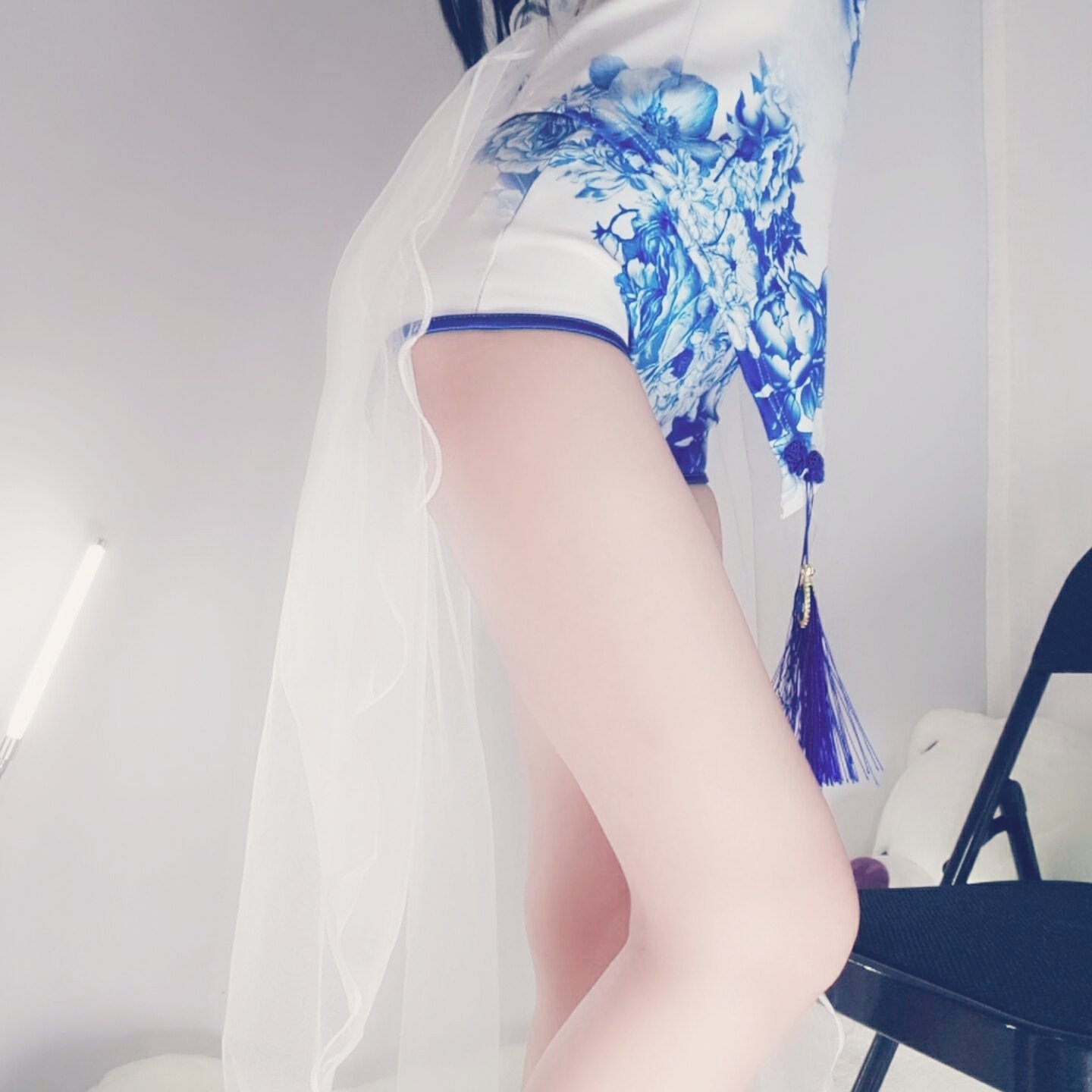 千舞櫻落 - 青花瓷旗袍