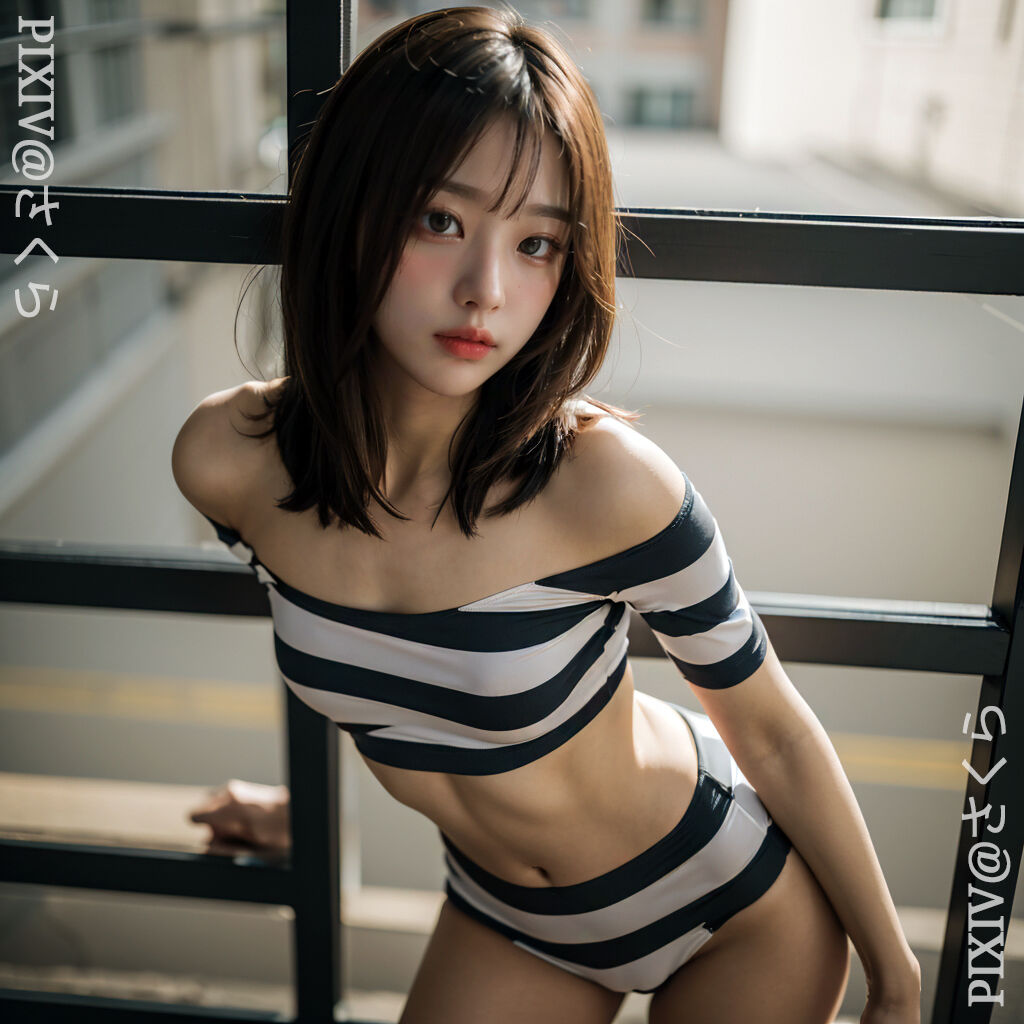 ●PIXIV● Sakura collection - Black and White Stripes