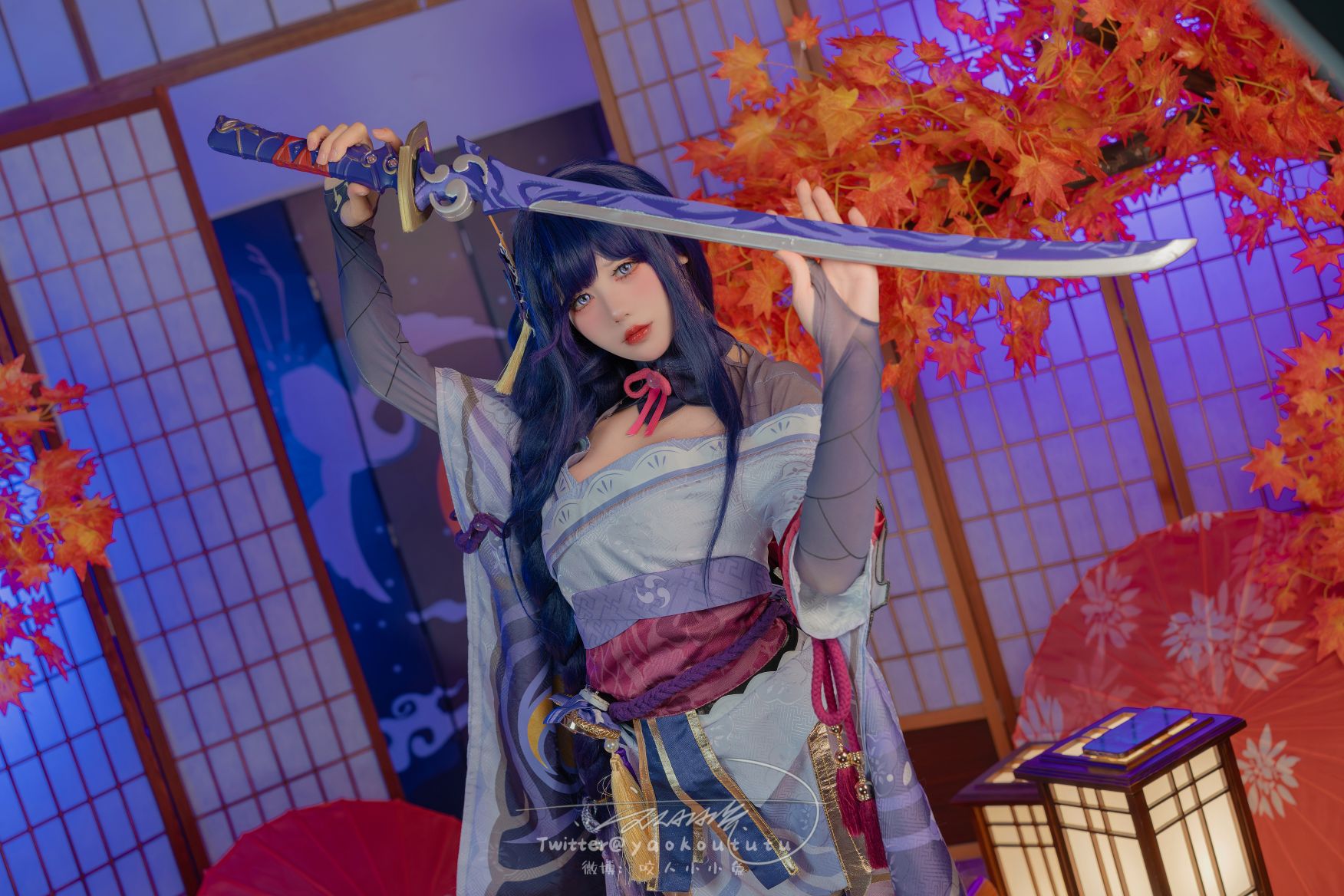 咬人小小兔(咬一口兔娘) - 3月作品 原神雷電將軍 [76P1V-1.43G