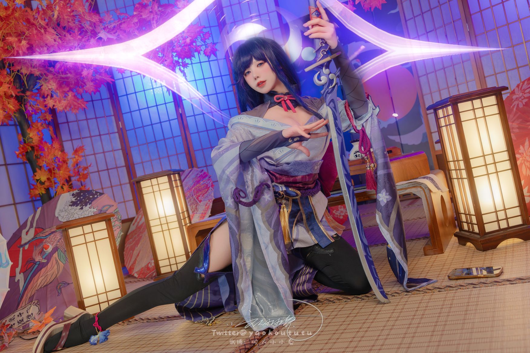 咬人小小兔(咬一口兔娘) - 3月作品 原神雷電将軍 [76P1V-1.43G