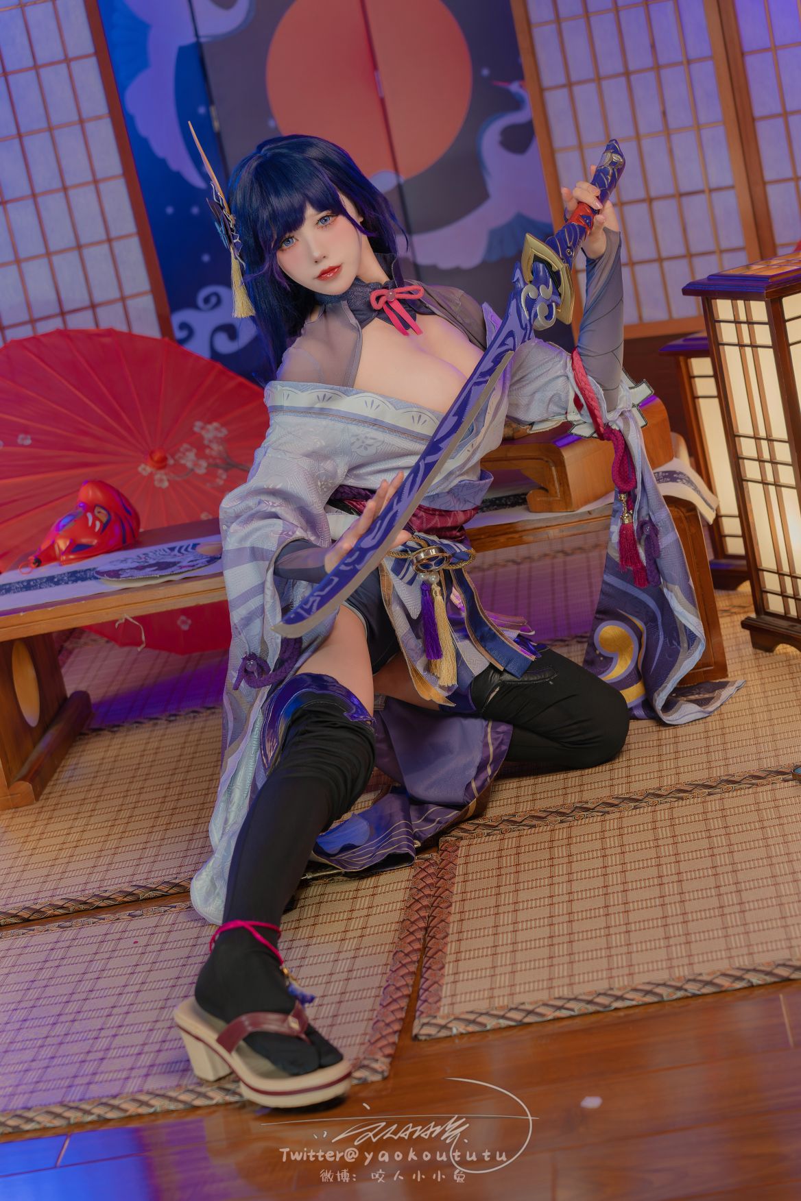 咬人小小兔(咬一口兔娘) - 3月作品 原神雷電将軍 [76P1V-1.43G