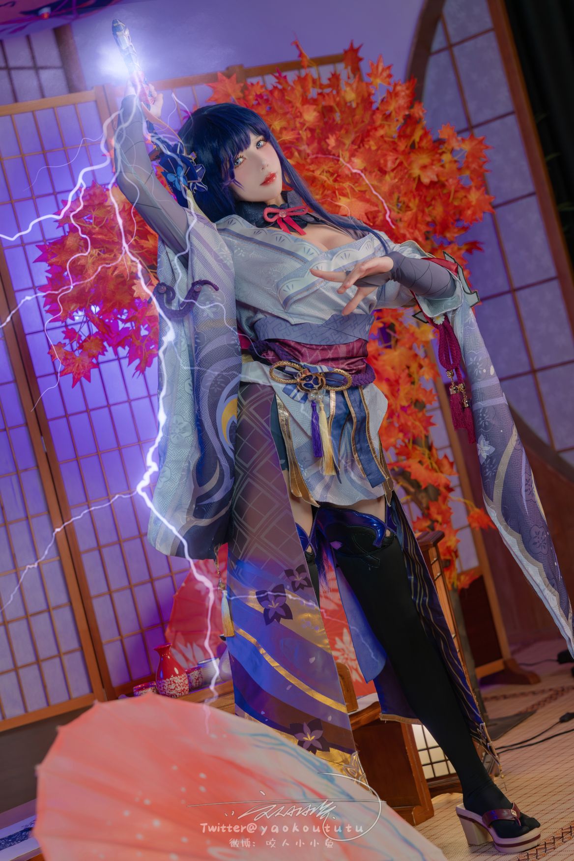 咬人小小兔(咬一口兔娘) - 3月作品 原神雷電將軍 [76P1V-1.43G